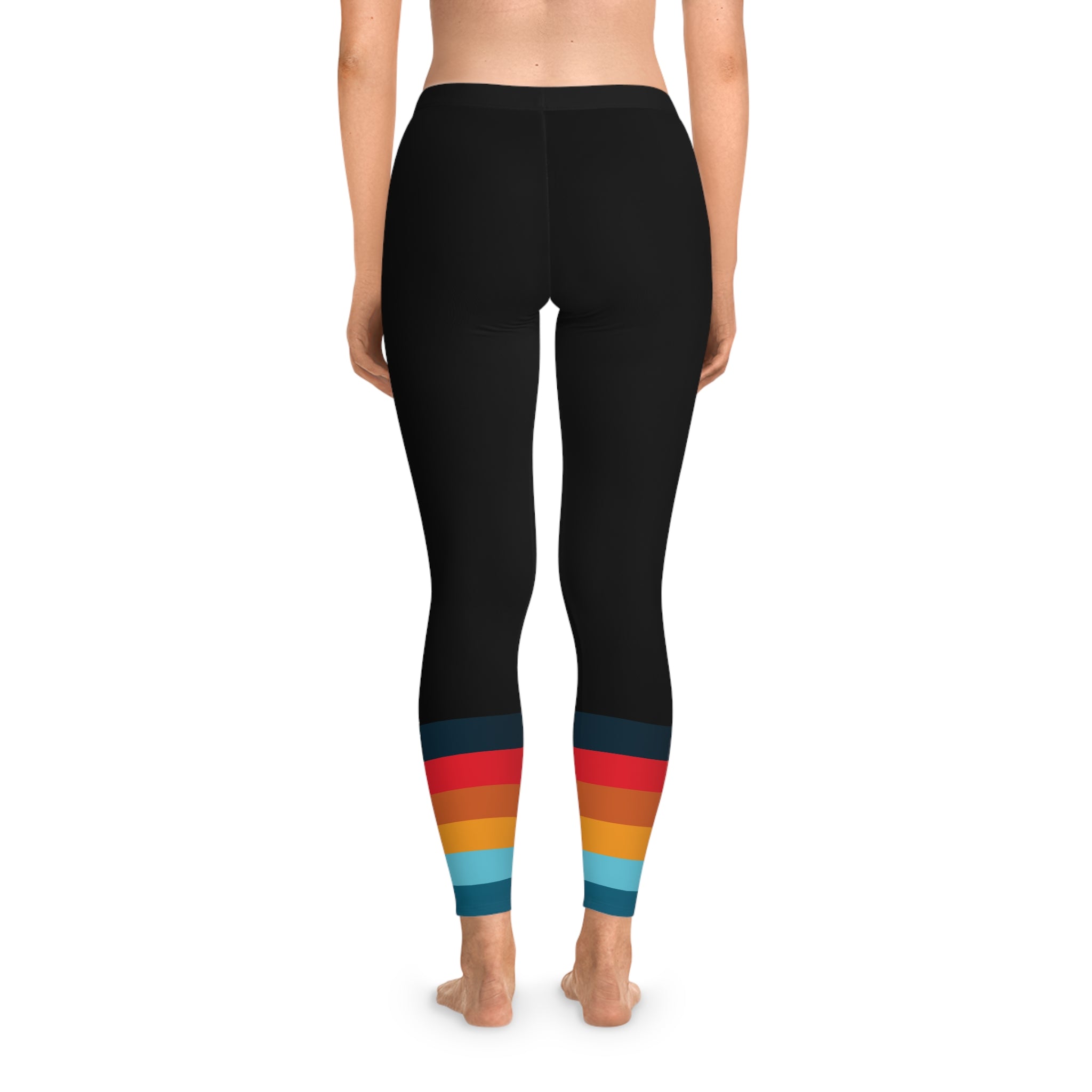 825 Color Stripe Stretchy Leggings