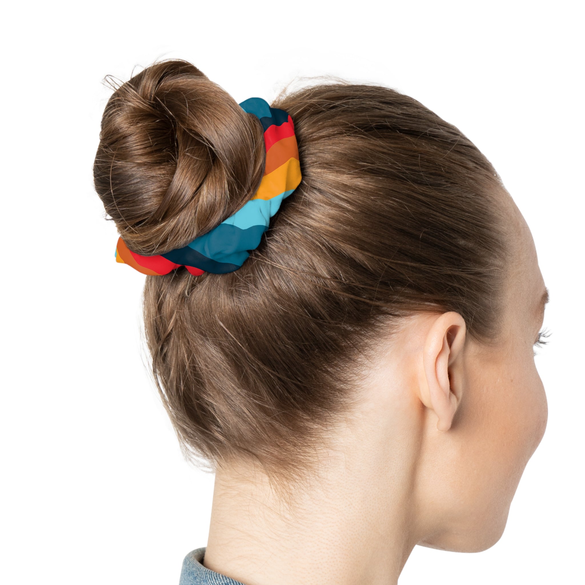 825 Color Stripe Scrunchie