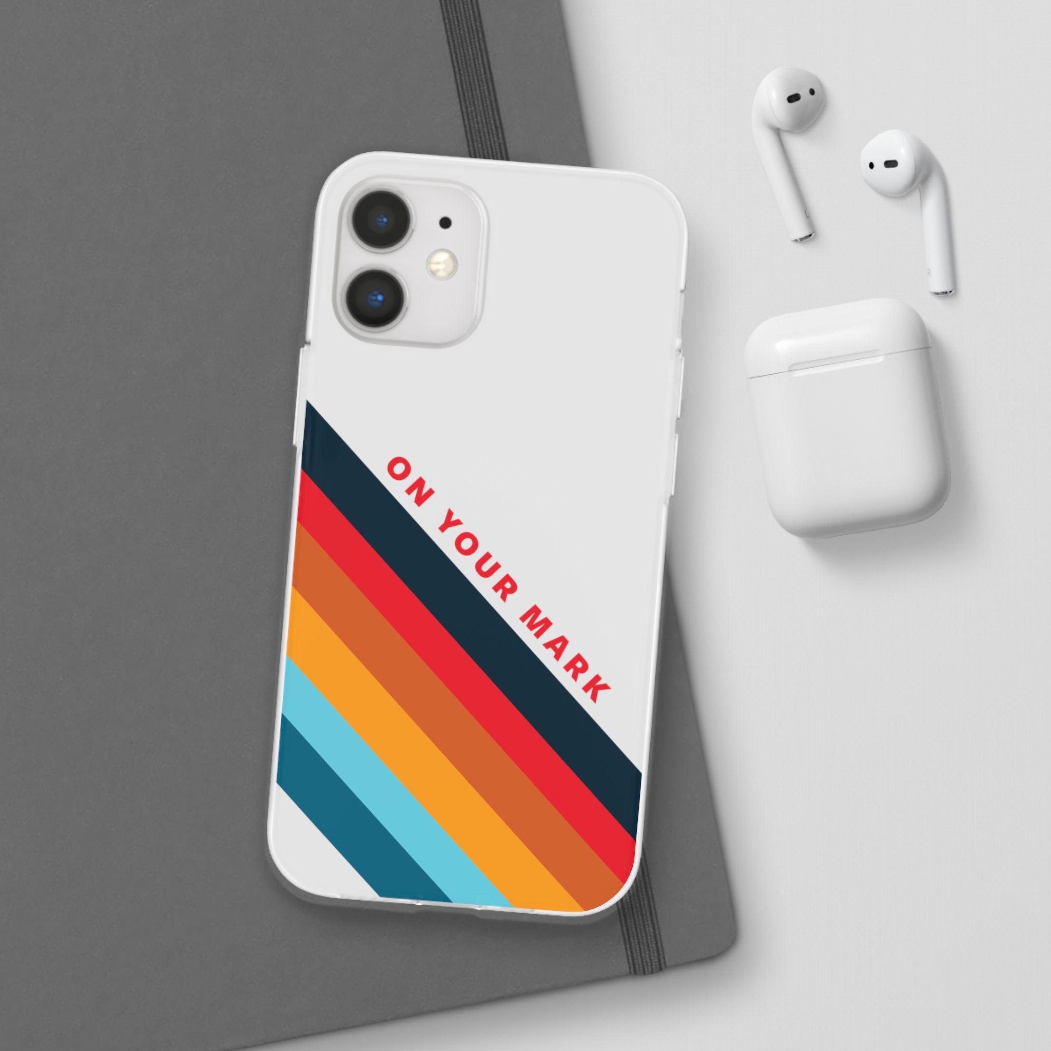 825 - On Your Mark Color Stripe Phone Case - iPhone and Samsung Galaxy