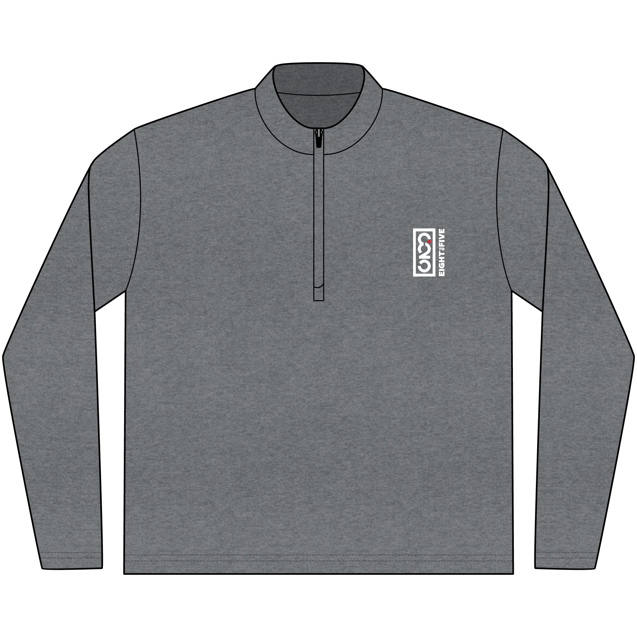 825 Embroidered White Red Dot Logo Quarter Zip TravisMathew Crestview Pullover