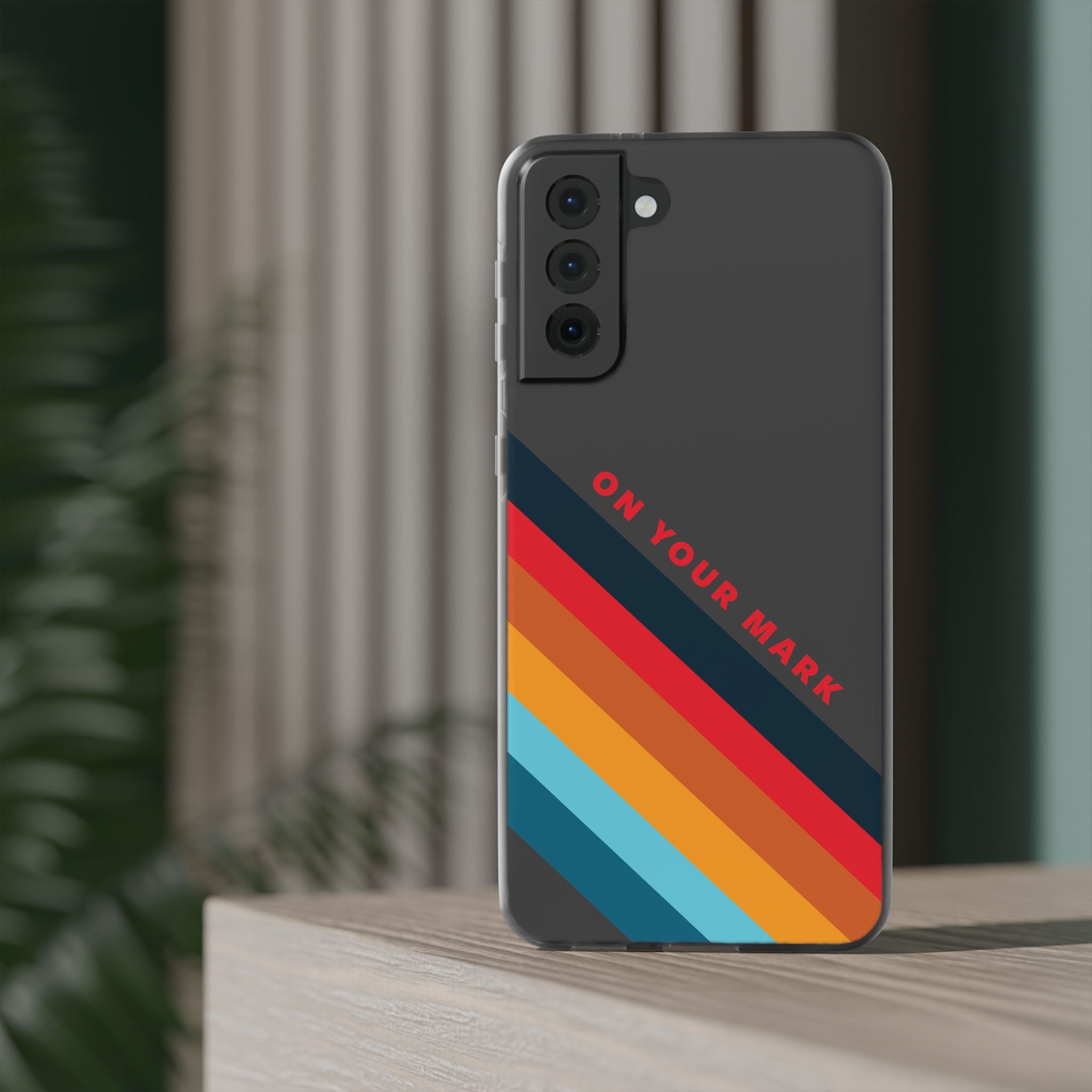 825 - On Your Mark Color Stripe Phone Case - iPhone and Samsung Galaxy