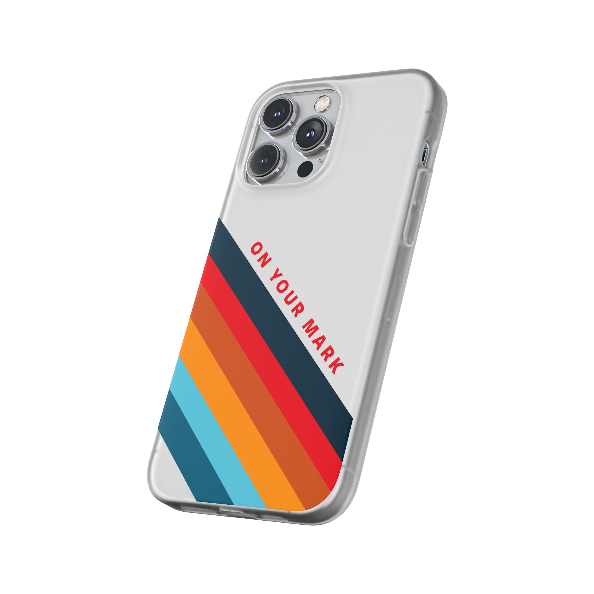 825 - On Your Mark Color Stripe Phone Case - iPhone and Samsung Galaxy