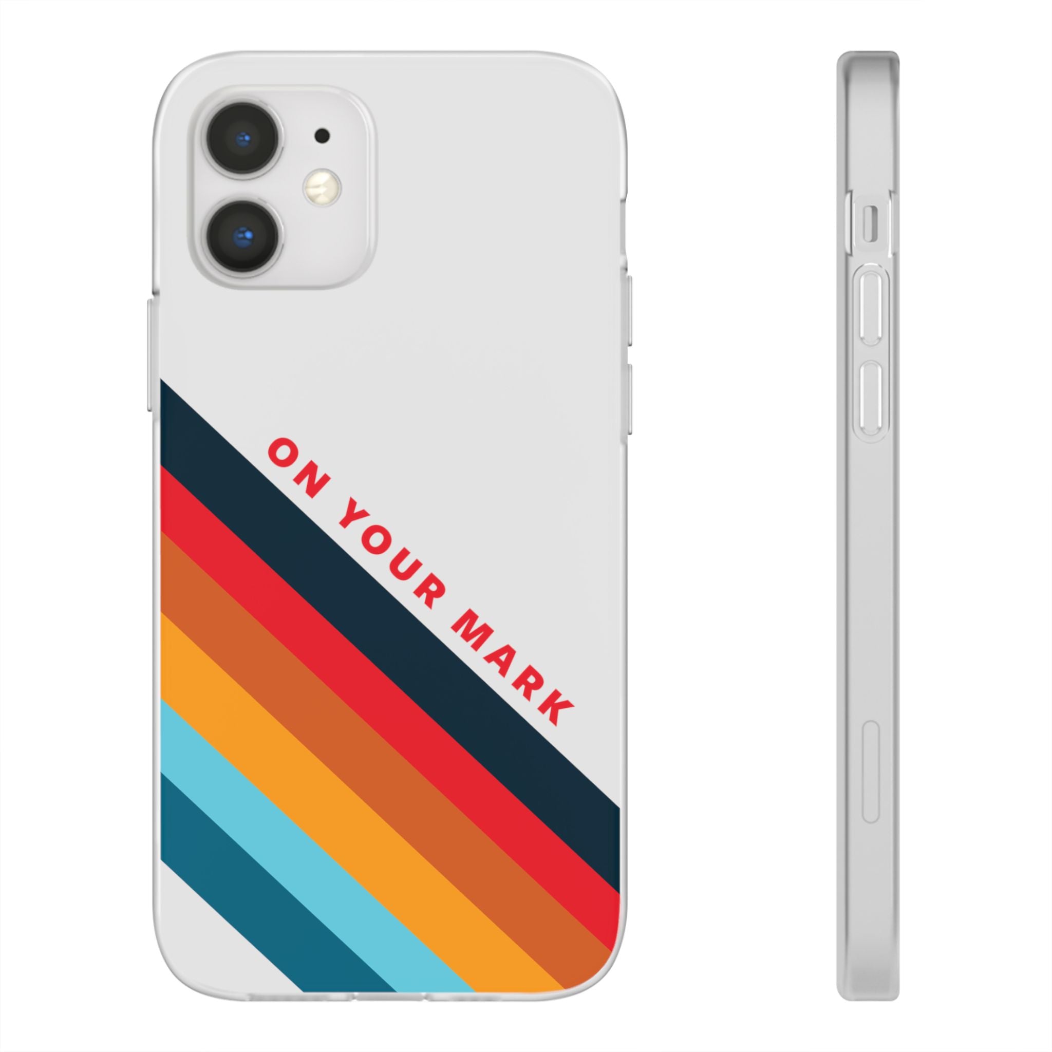 825 - On Your Mark Color Stripe Phone Case - iPhone and Samsung Galaxy