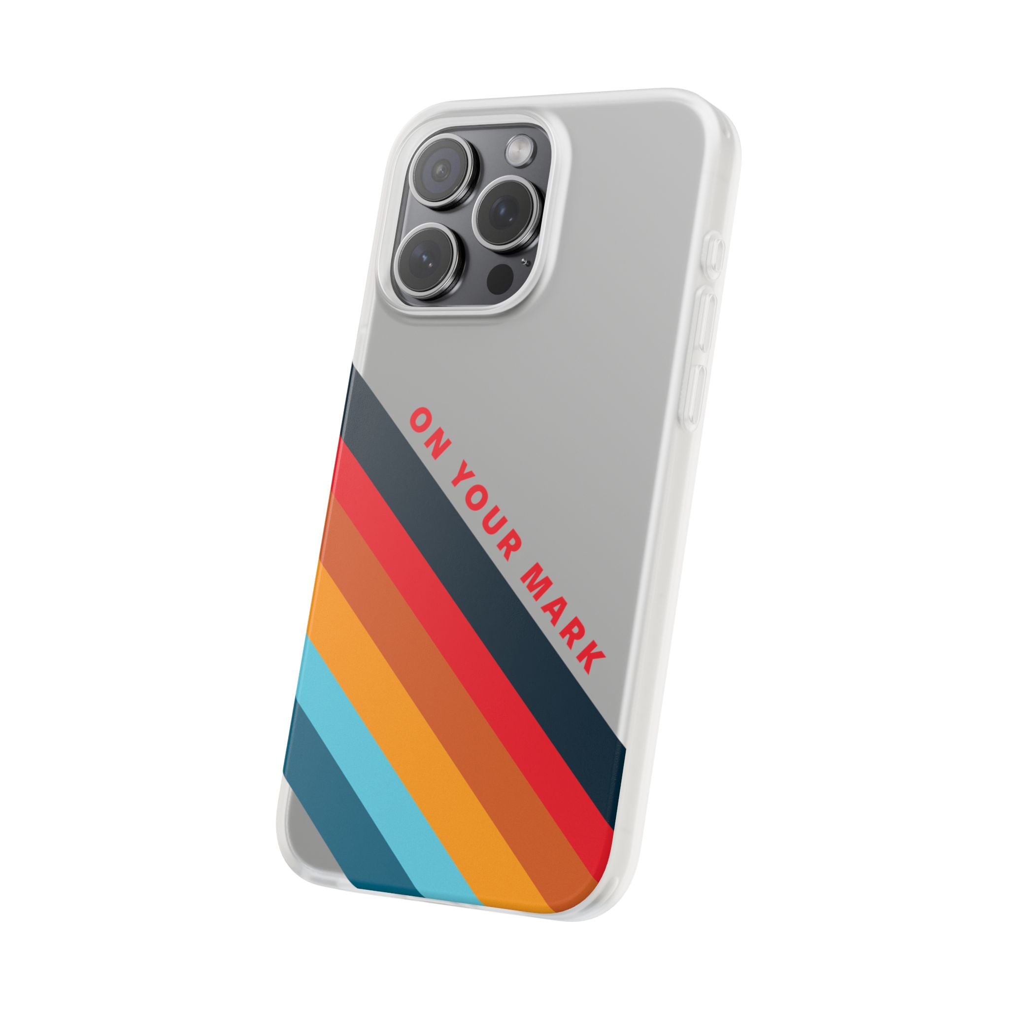825 - On Your Mark Color Stripe Phone Case - iPhone and Samsung Galaxy