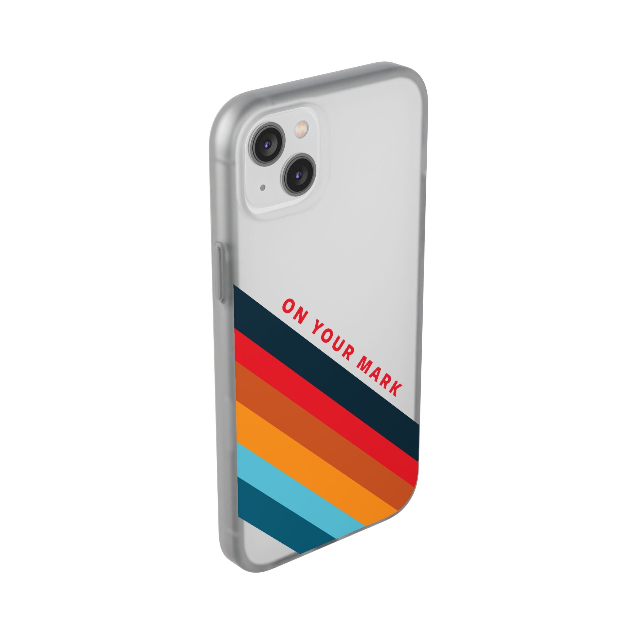 825 - On Your Mark Color Stripe Phone Case - iPhone and Samsung Galaxy