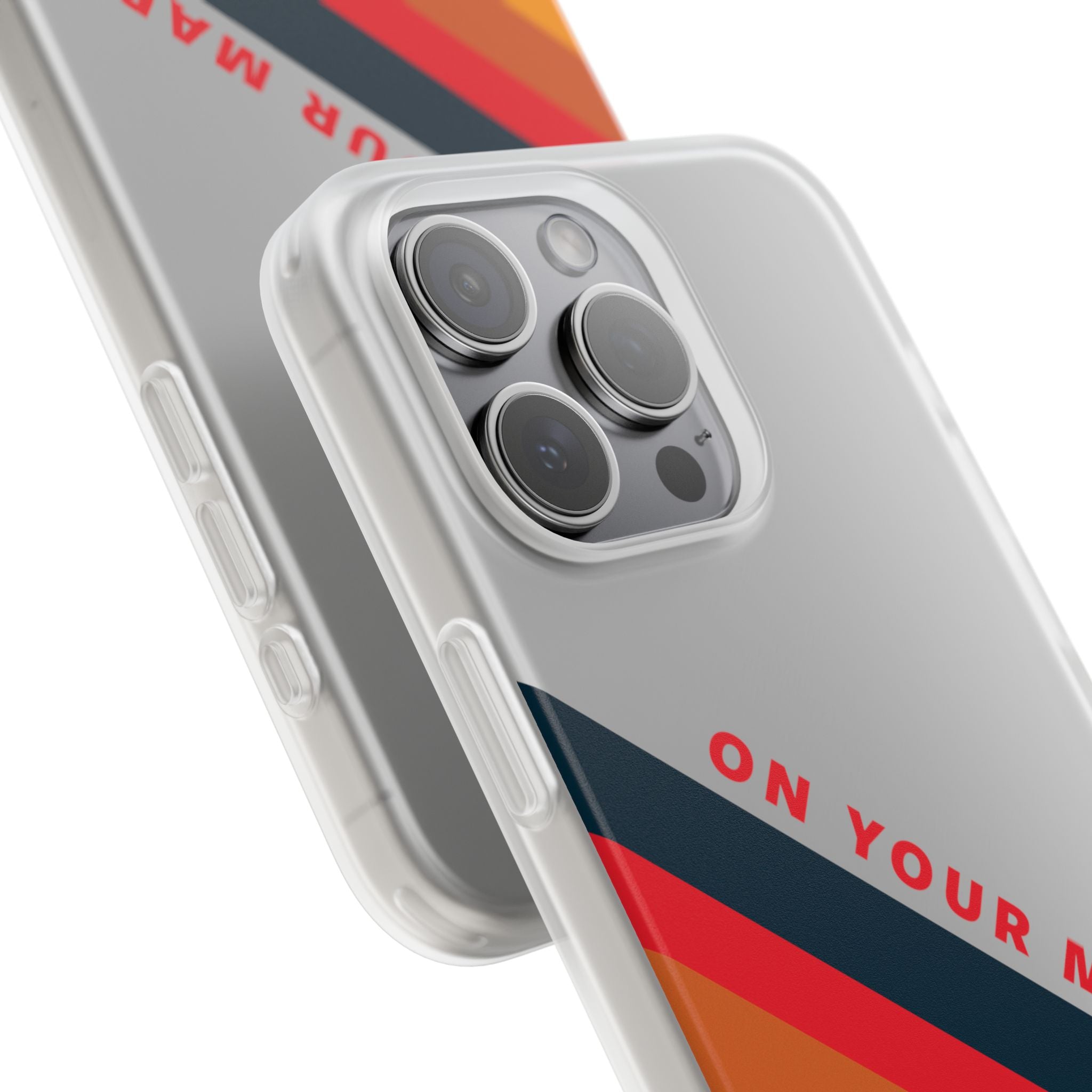 825 - On Your Mark Color Stripe Phone Case - iPhone and Samsung Galaxy