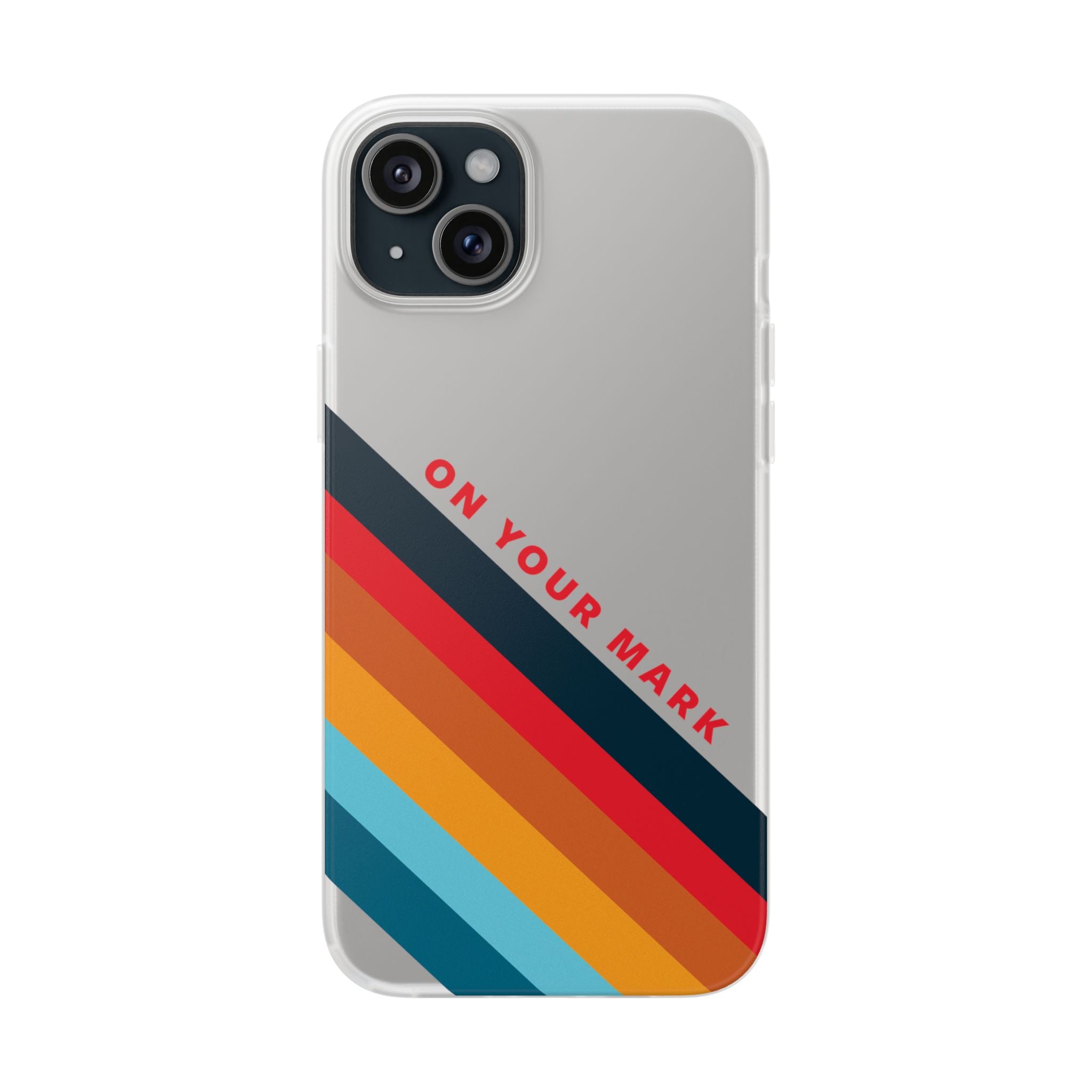 825 - On Your Mark Color Stripe Phone Case - iPhone and Samsung Galaxy
