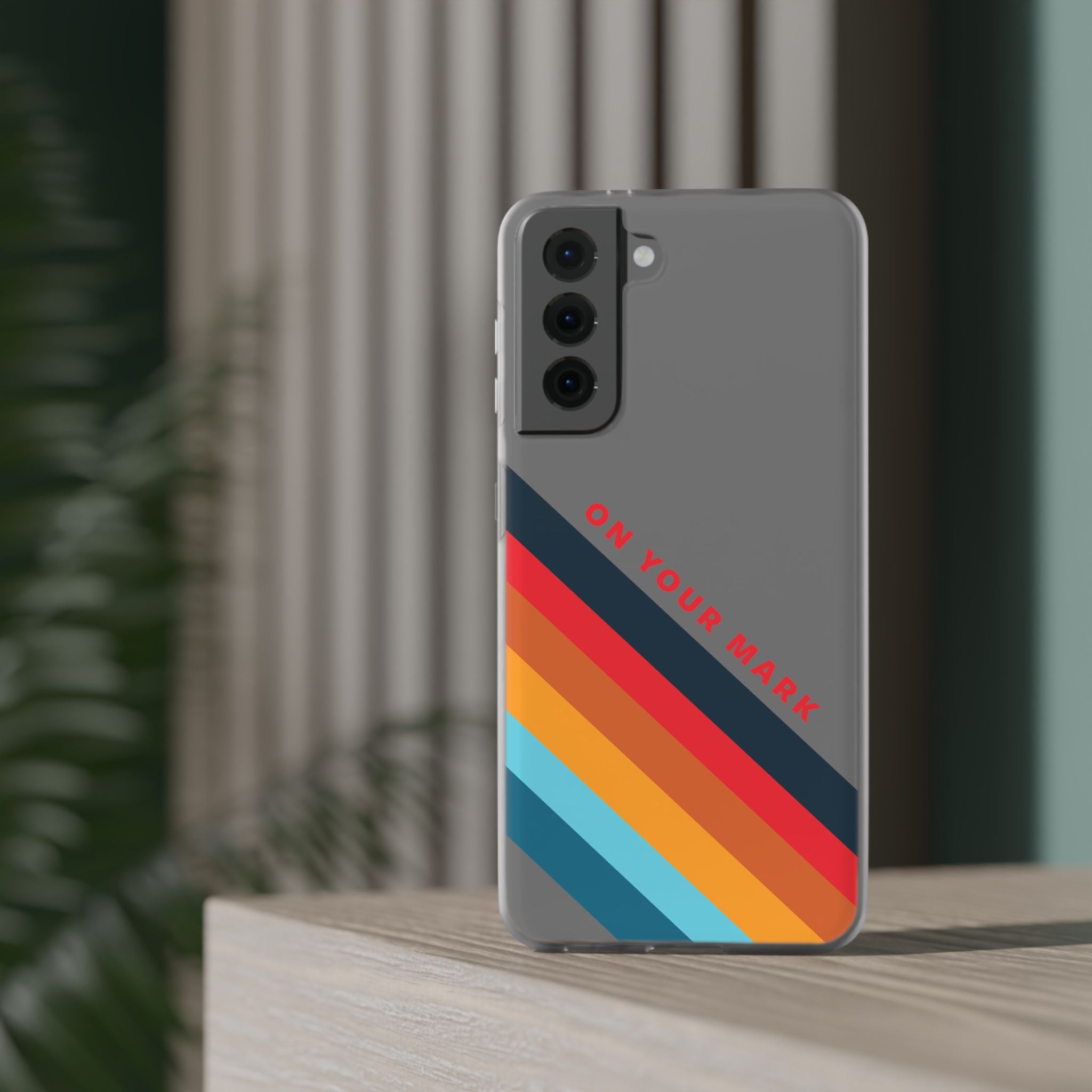 825 - On Your Mark Color Stripe Phone Case - iPhone and Samsung Galaxy