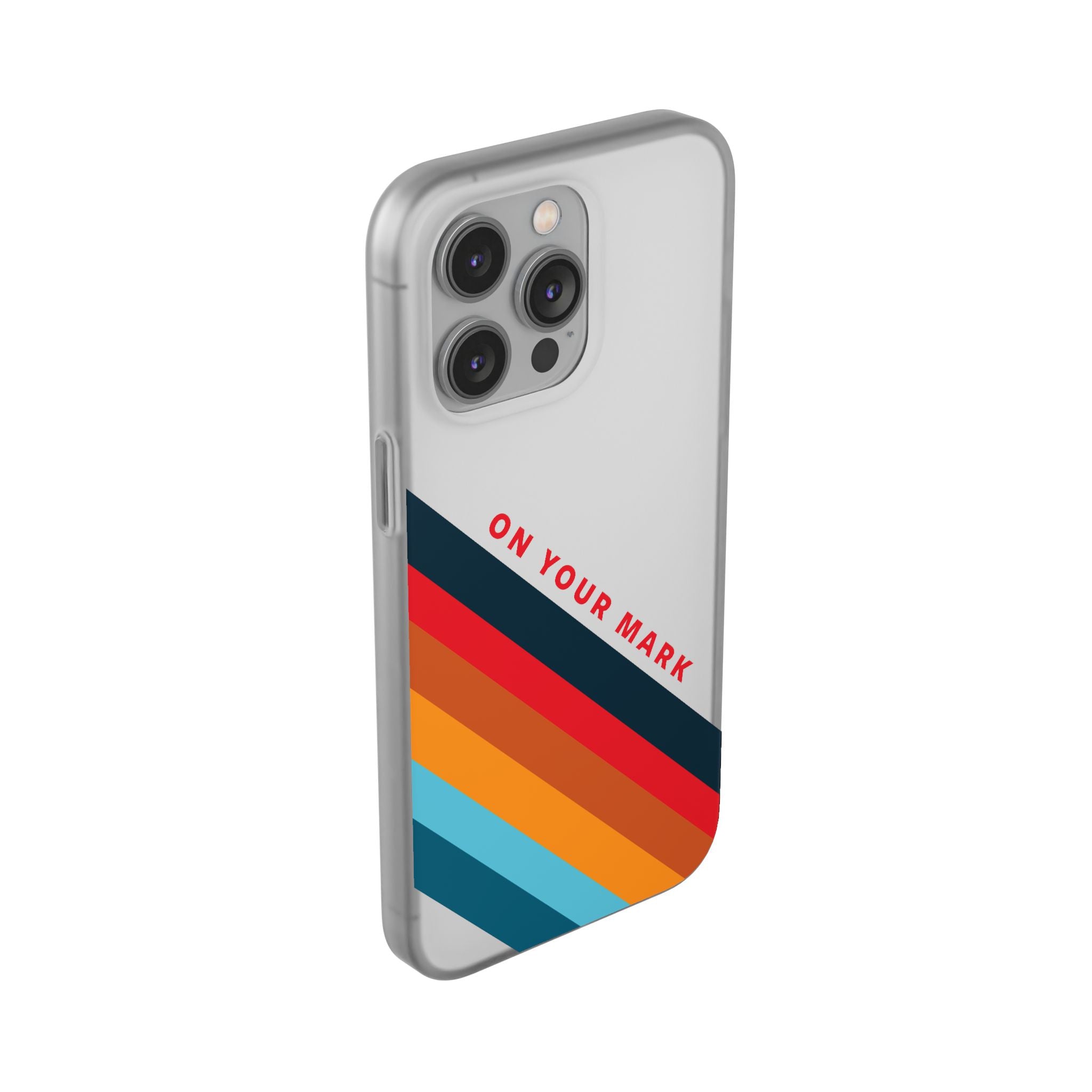 825 - On Your Mark Color Stripe Phone Case - iPhone and Samsung Galaxy