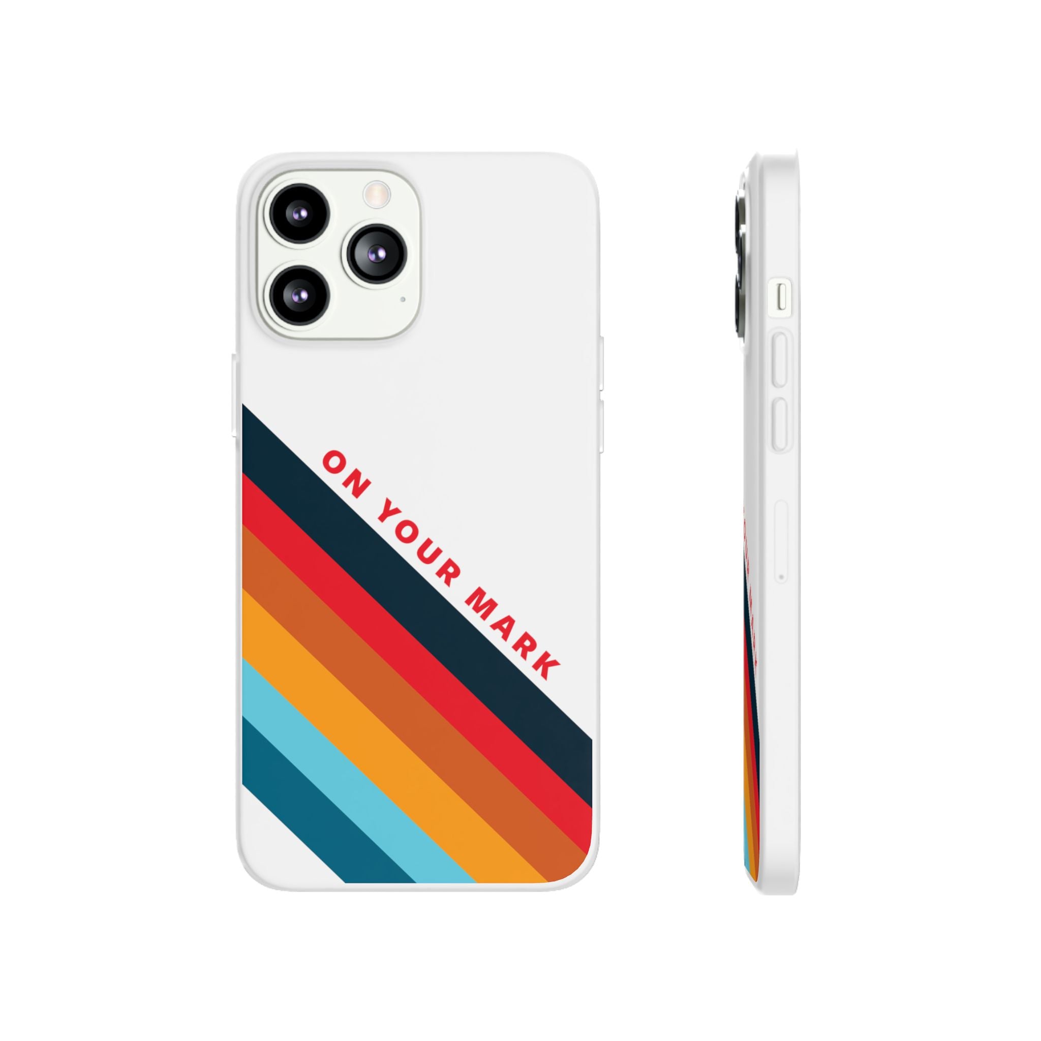 825 - On Your Mark Color Stripe Phone Case - iPhone and Samsung Galaxy