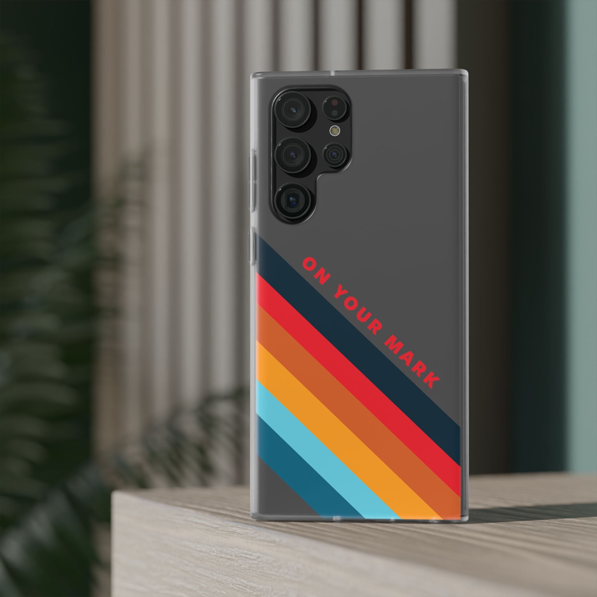 825 - On Your Mark Color Stripe Phone Case - iPhone and Samsung Galaxy