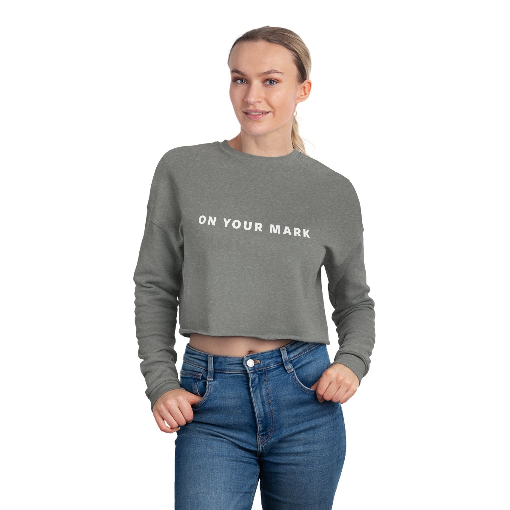 On Your Mark Cropped Sweatshirt