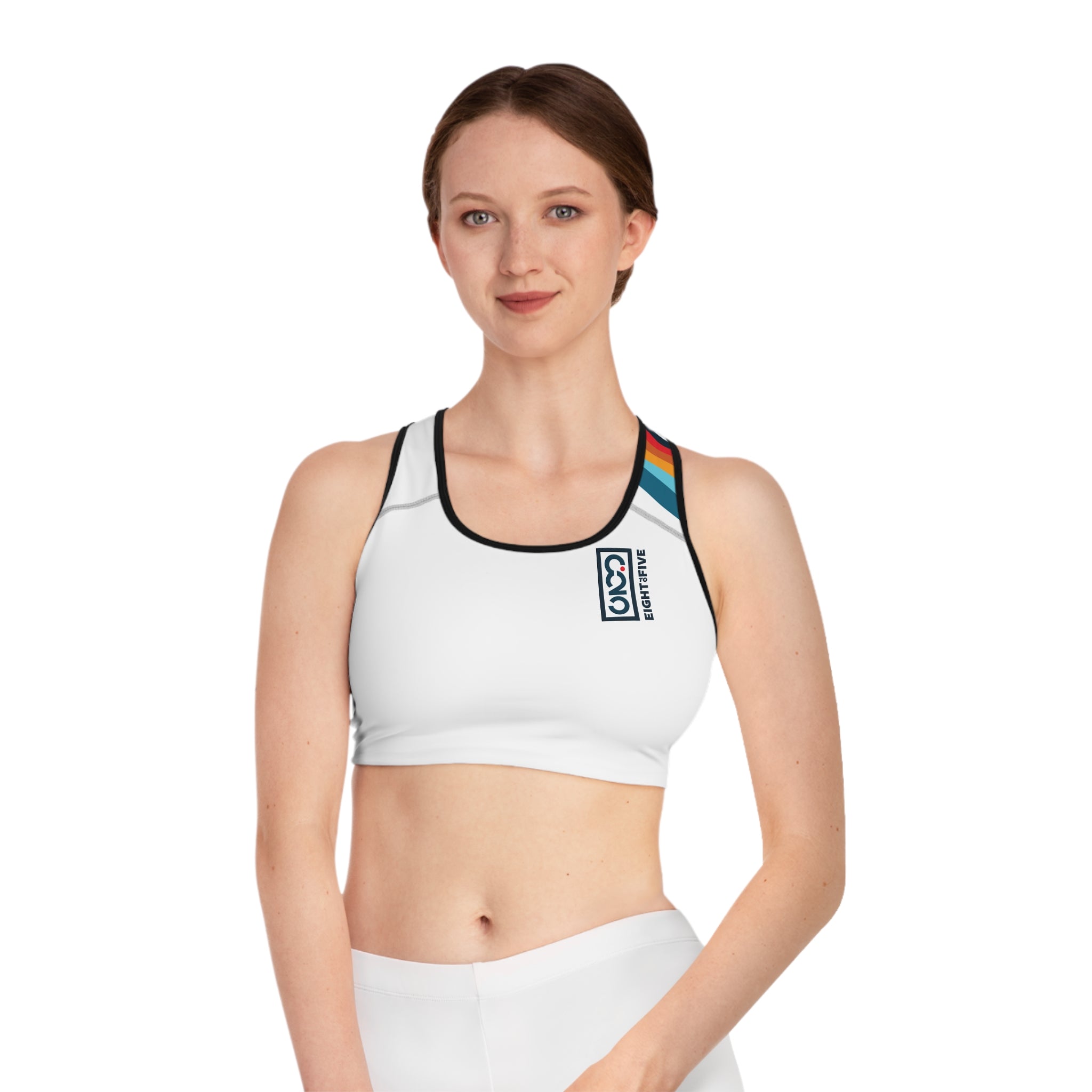 825 On Your Mark Color Stripe Sports Bra