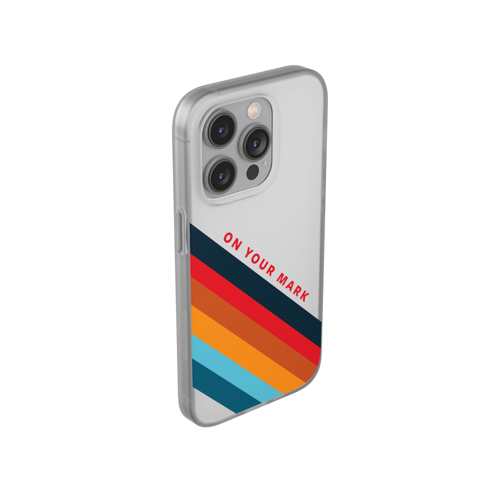 825 - On Your Mark Color Stripe Phone Case - iPhone and Samsung Galaxy