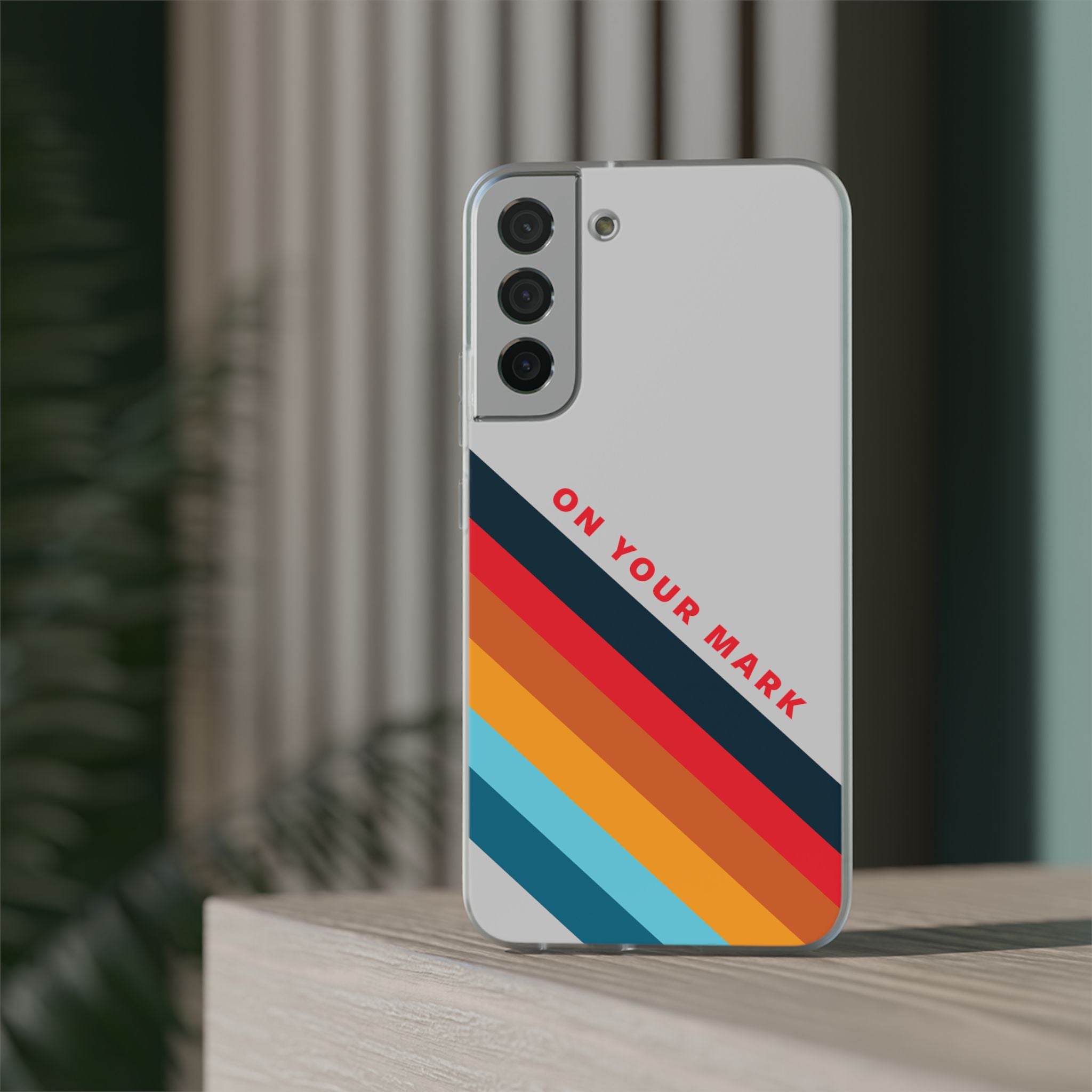825 - On Your Mark Color Stripe Phone Case - iPhone and Samsung Galaxy