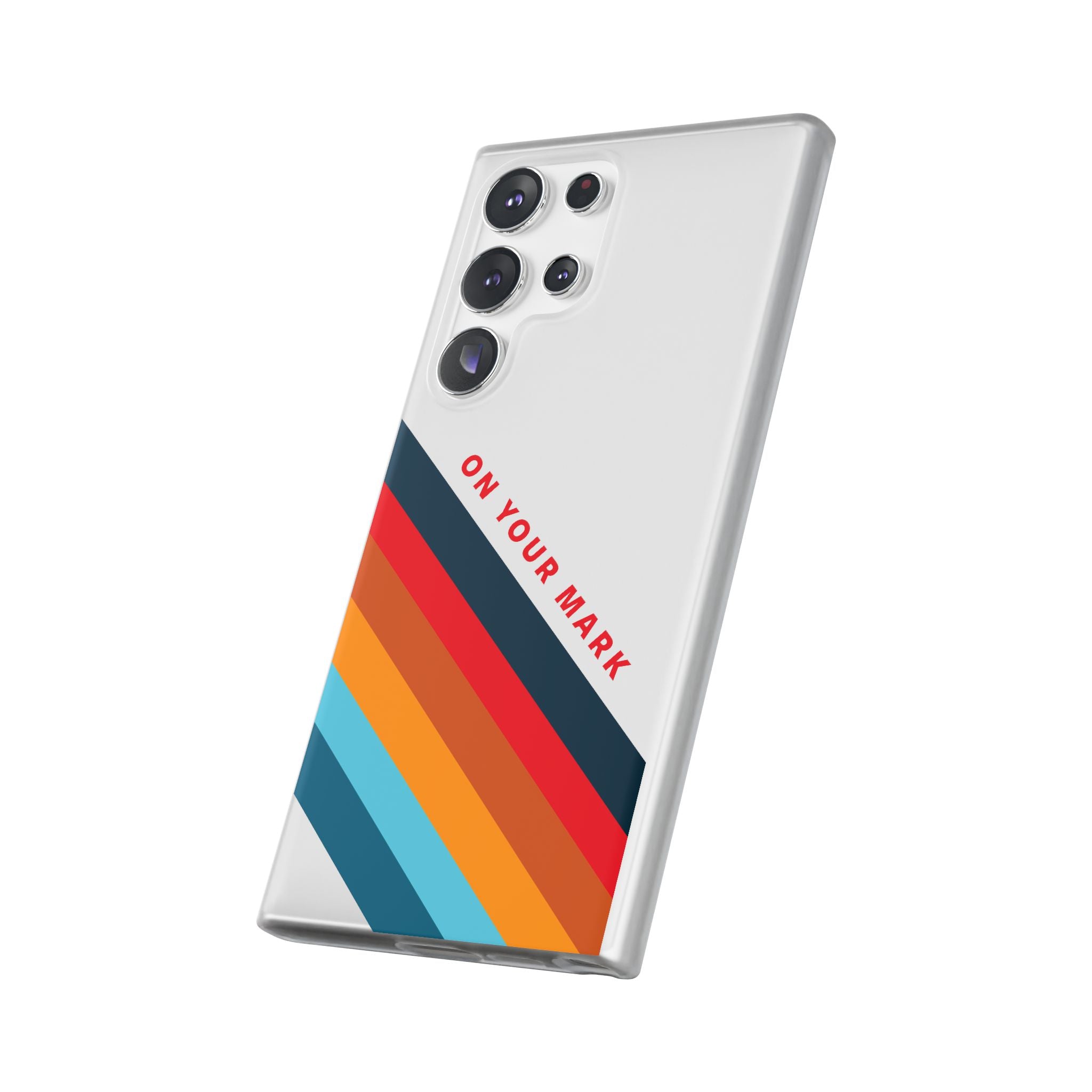 825 - On Your Mark Color Stripe Phone Case - iPhone and Samsung Galaxy