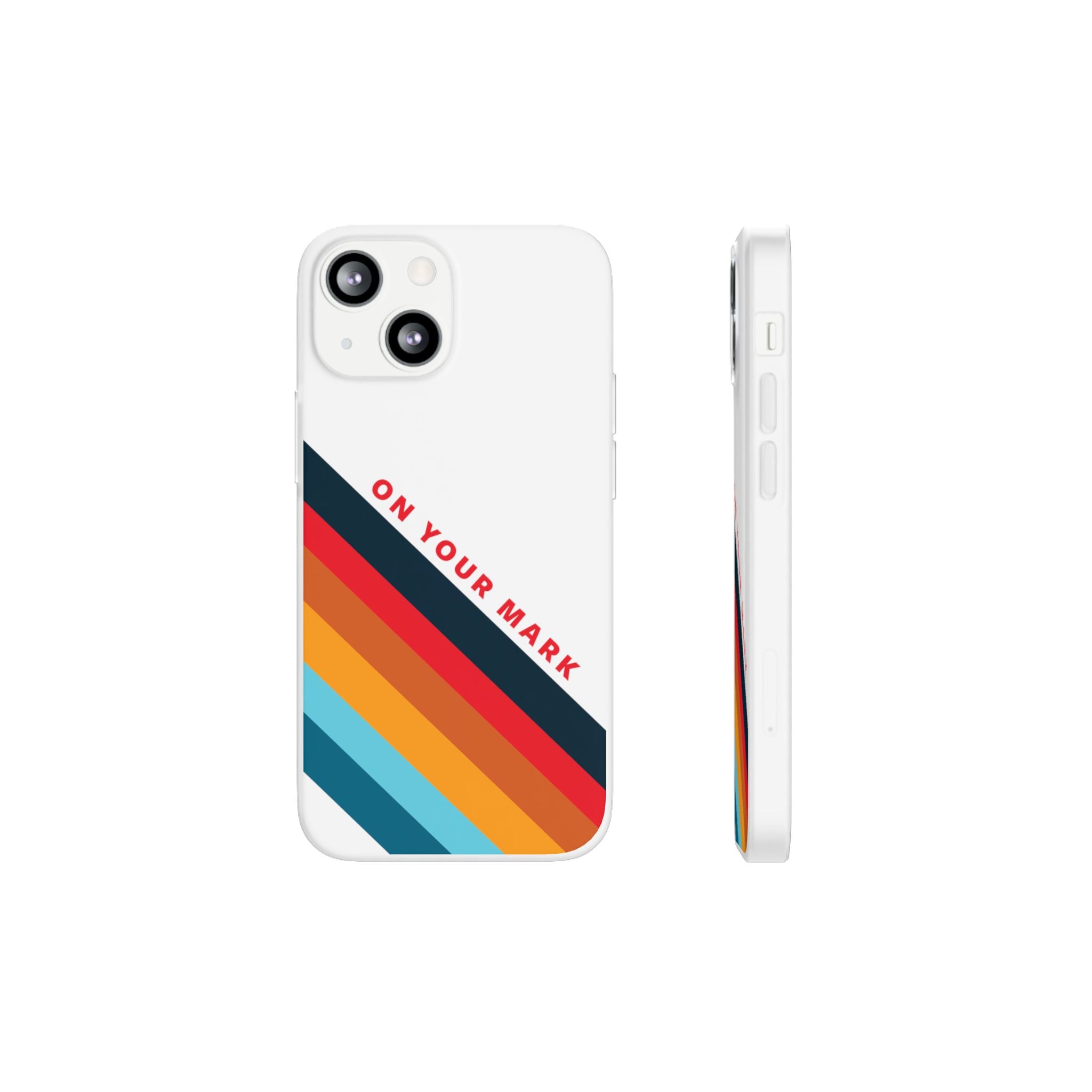 825 - On Your Mark Color Stripe Phone Case - iPhone and Samsung Galaxy