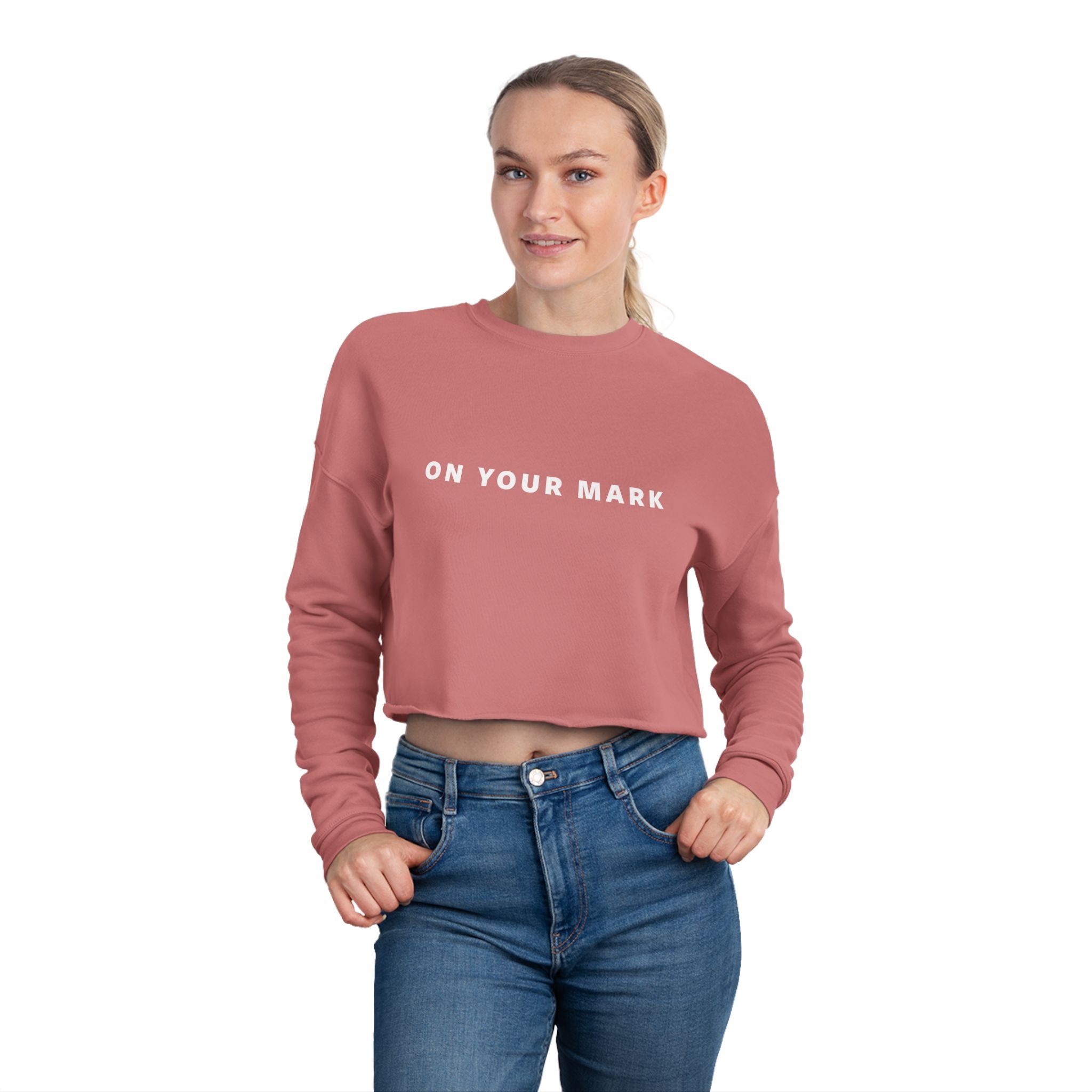 On Your Mark Cropped Sweatshirt