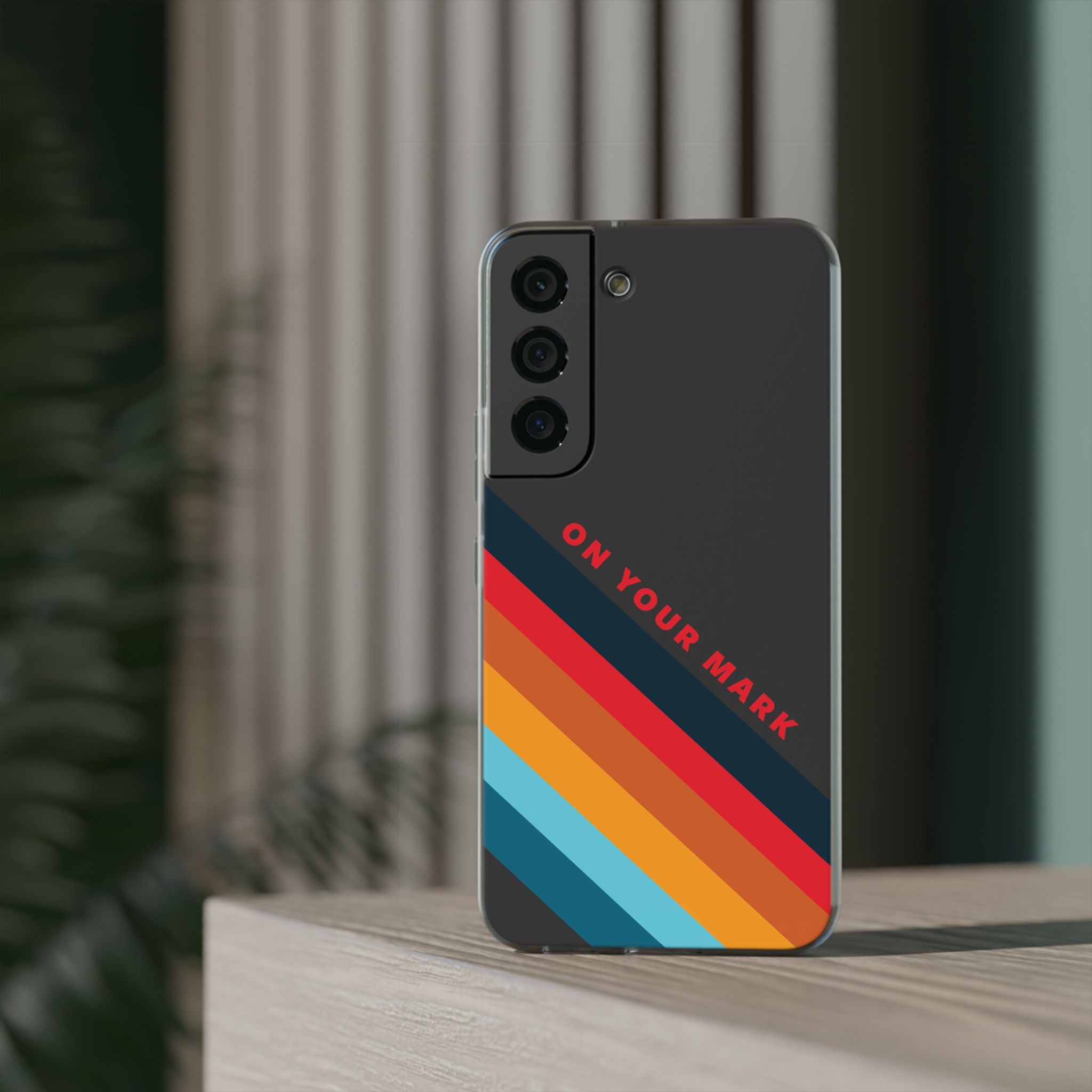 825 - On Your Mark Color Stripe Phone Case - iPhone and Samsung Galaxy