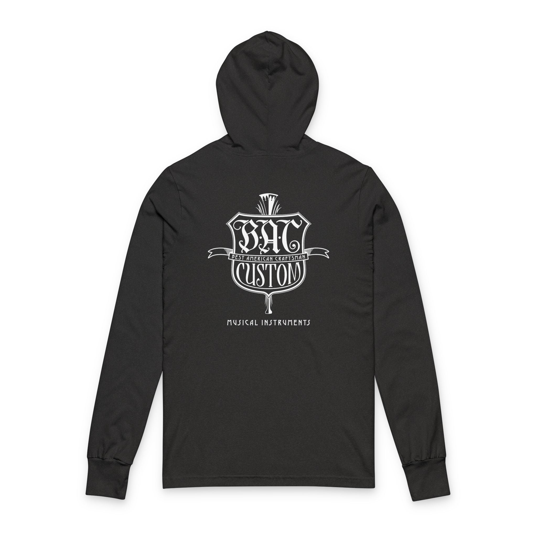 BAC Music Hooded Long Sleeve Tee — "Custom" Graphic