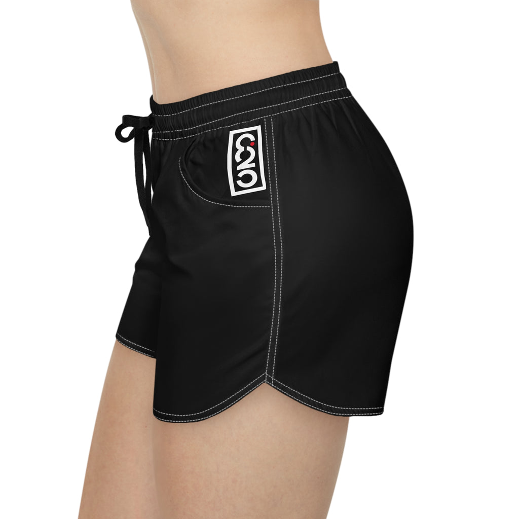 825 White Logo Color Stripe Casual Shorts