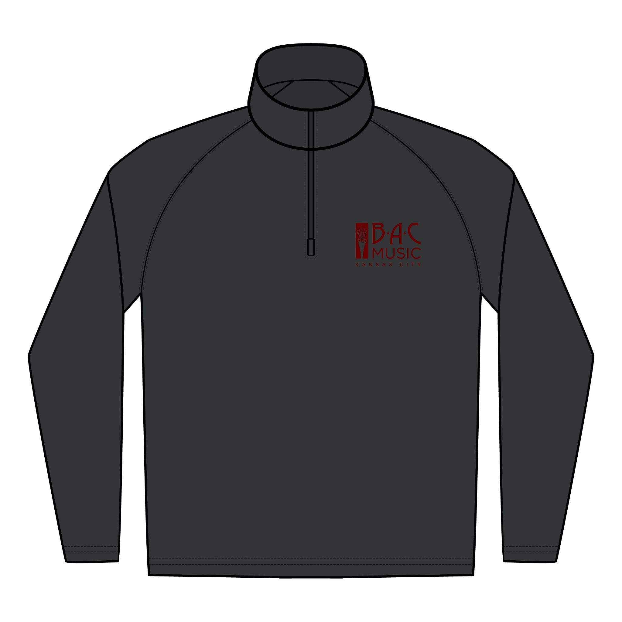 BAC Music Embroidered Quarter-Zip Pullover