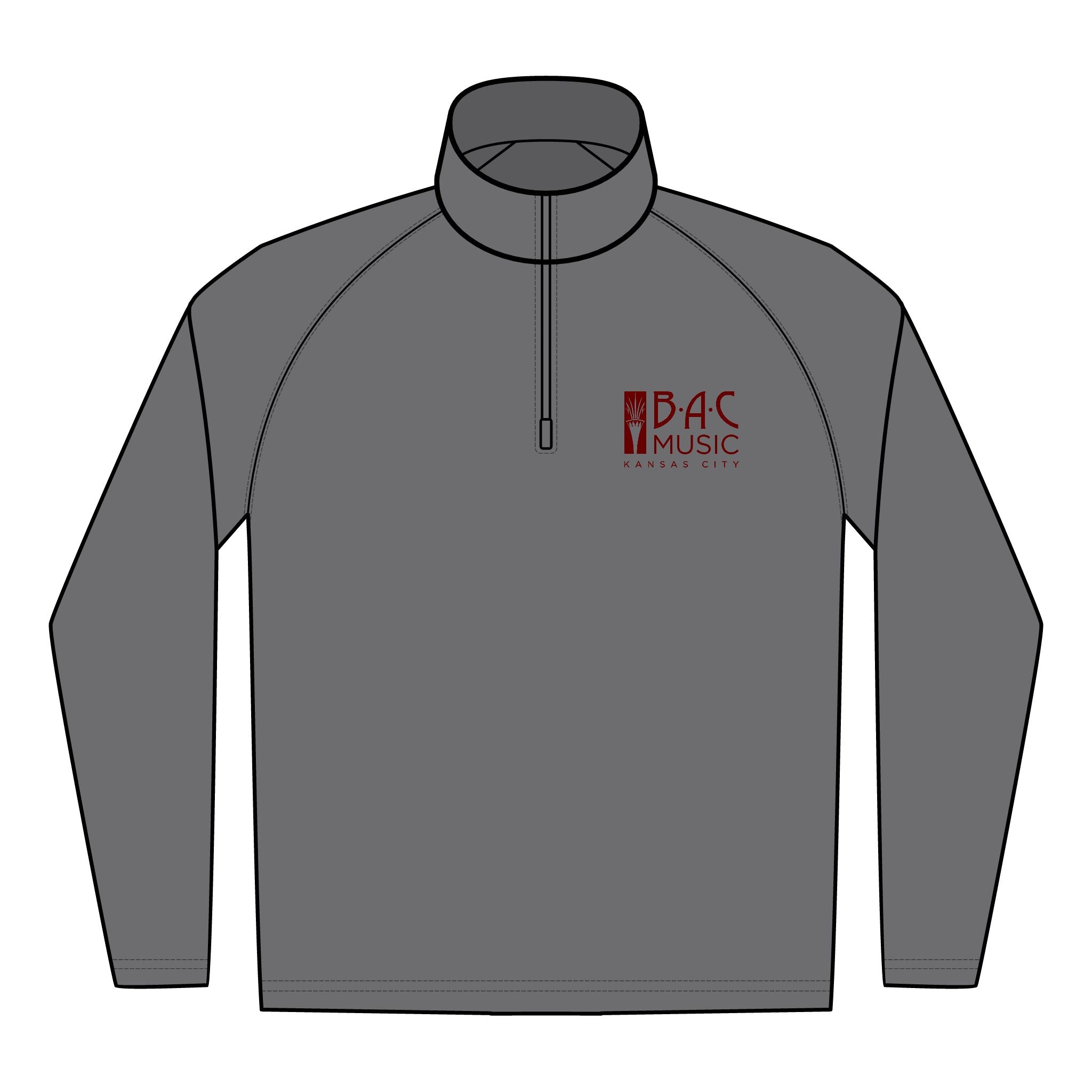 BAC Music Embroidered Quarter-Zip Pullover
