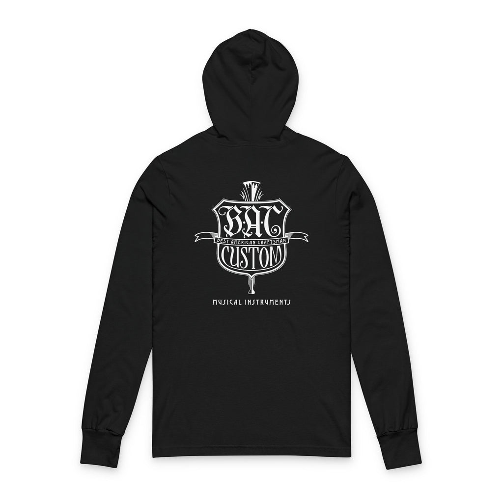 BAC Music Hooded Long Sleeve Tee — "Custom" Graphic