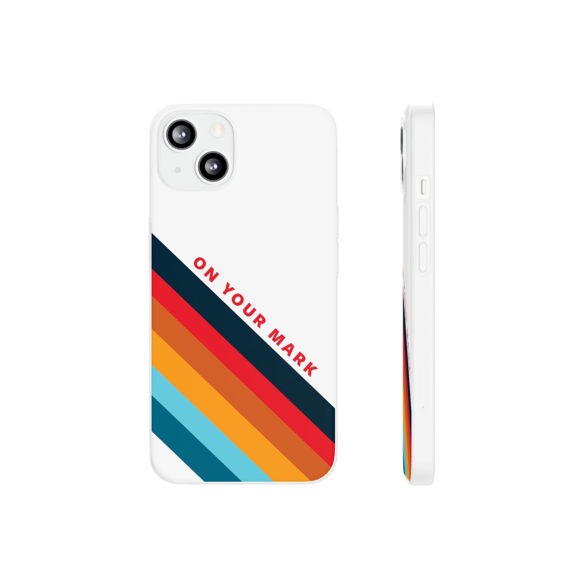 825 - On Your Mark Color Stripe Phone Case - iPhone and Samsung Galaxy