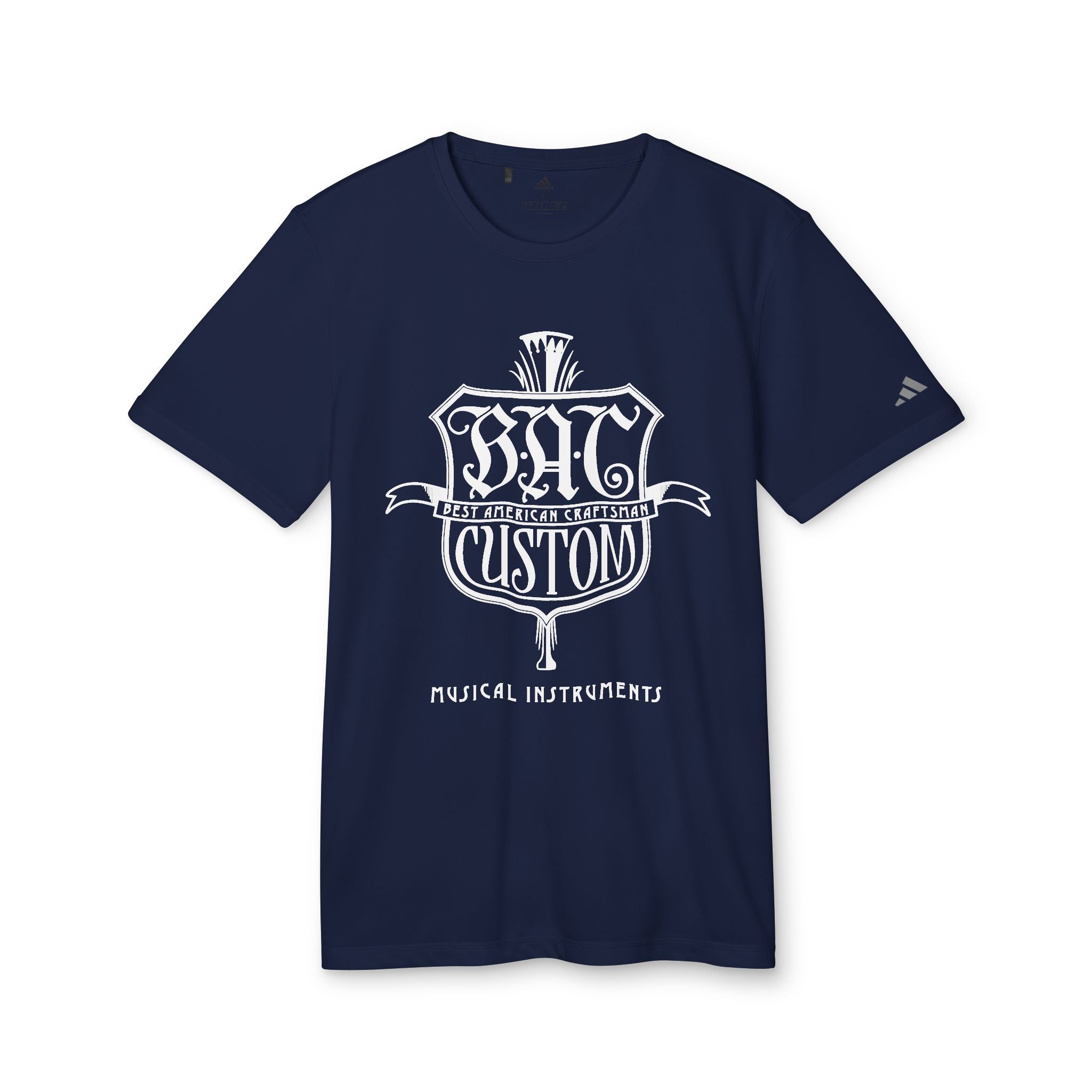 BAC Custom Music Shield T-Shirt — 'Band Custom' Vintage Instrument Graphic