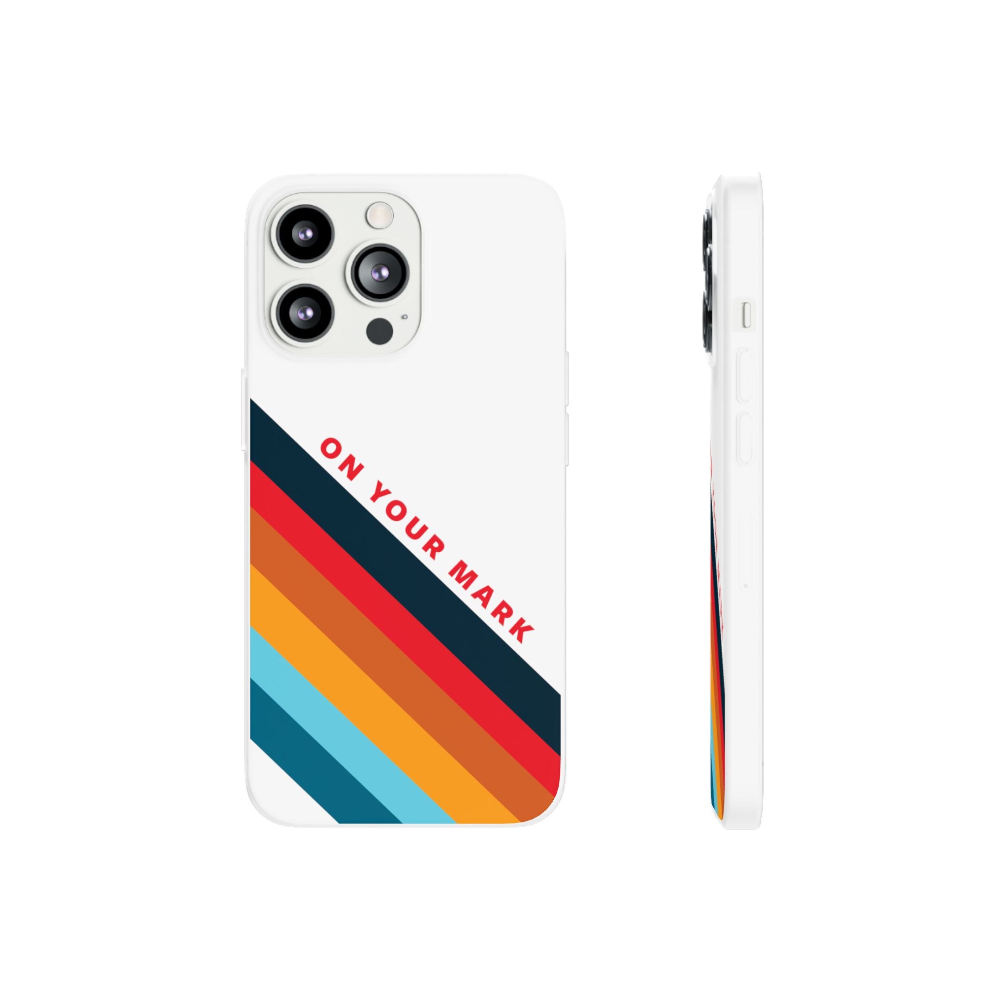 825 - On Your Mark Color Stripe Phone Case - iPhone and Samsung Galaxy