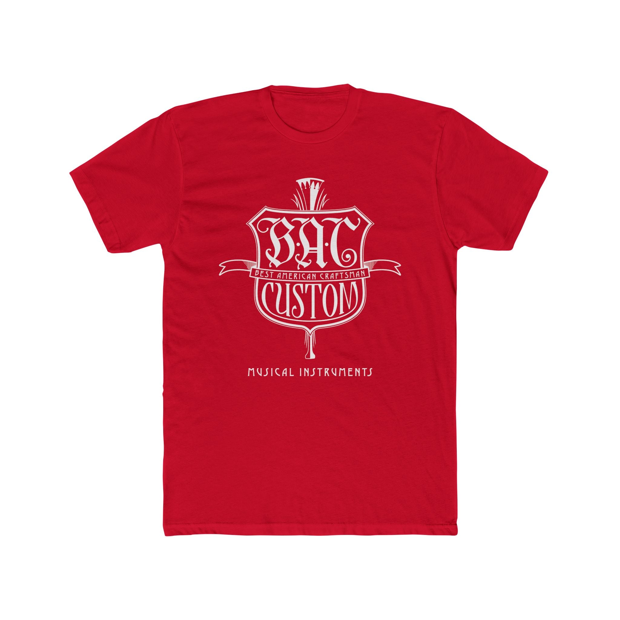 BAC Custom Guitarist Tee – 'BAC Custom Musical Instruments' Vintage Logo T-Shirt