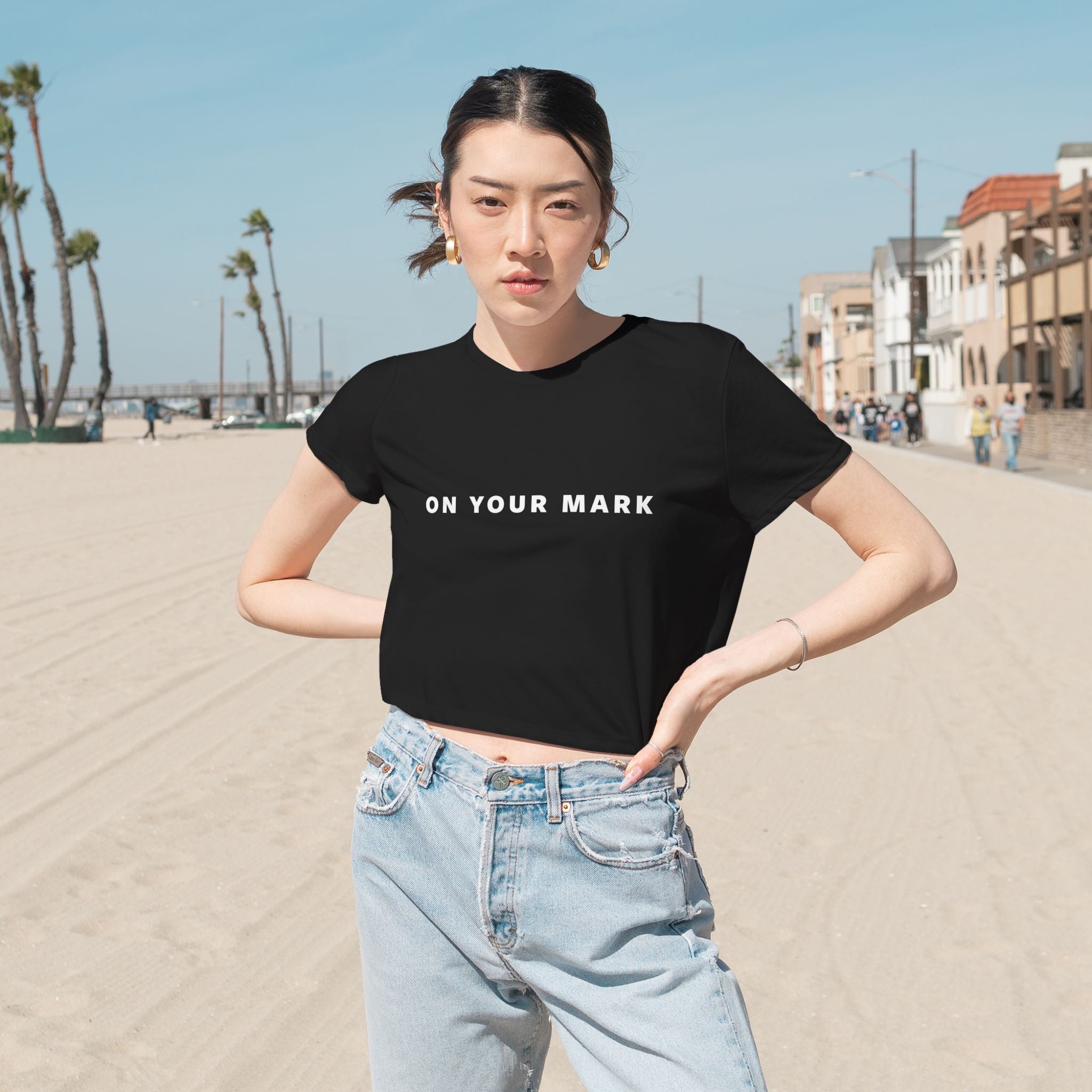 On Your Mark Cropped Tee