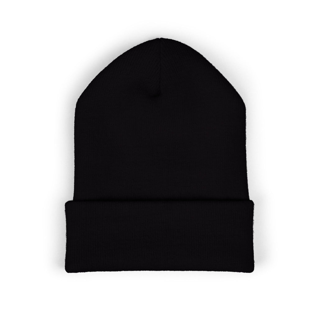 BAC Music Embroidered Cuffed Beanie — College-Style Knit Hat