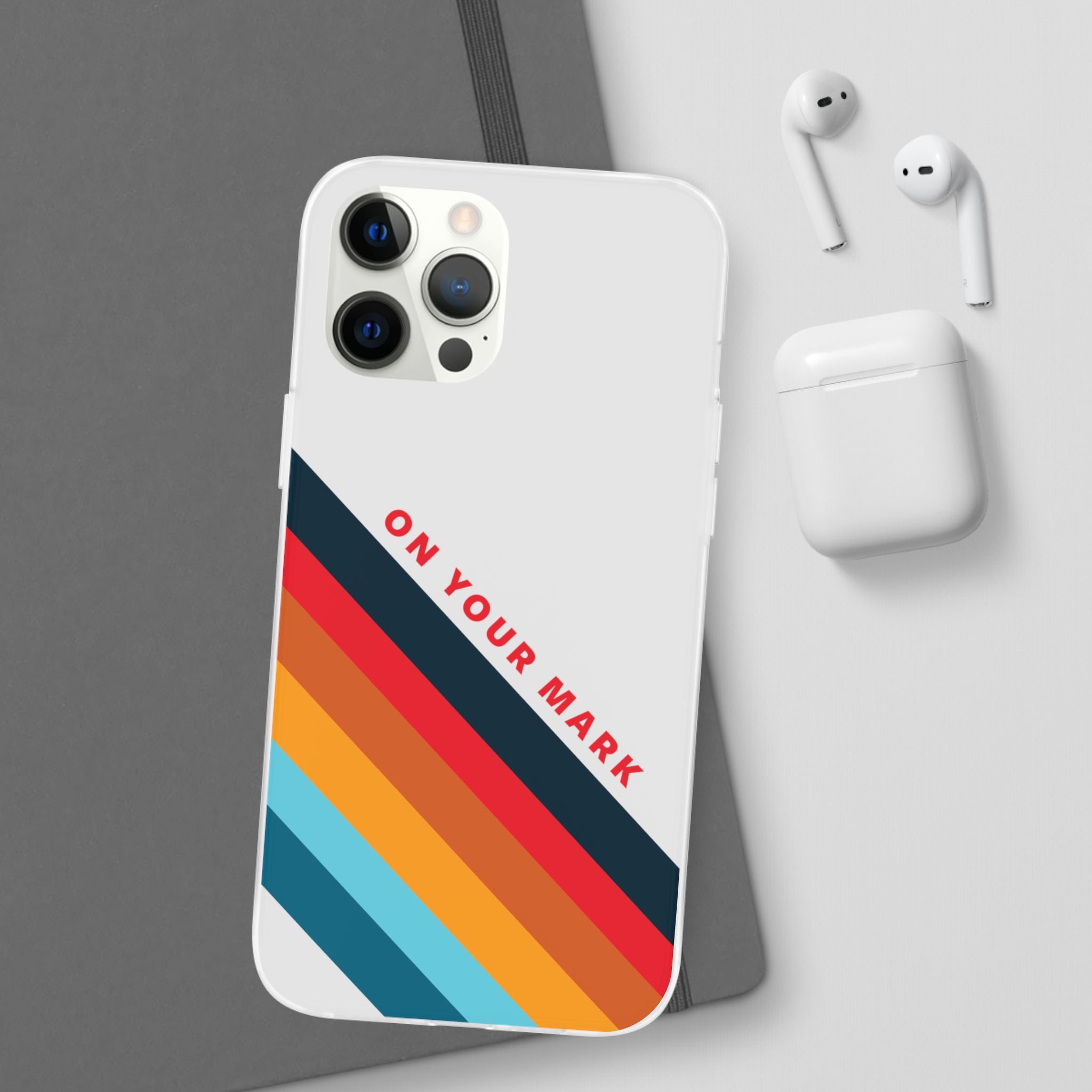 825 - On Your Mark Color Stripe Phone Case - iPhone and Samsung Galaxy