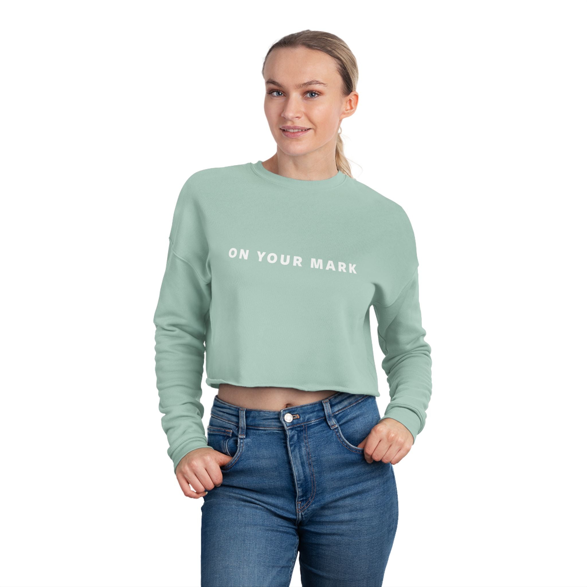 On Your Mark Cropped Sweatshirt