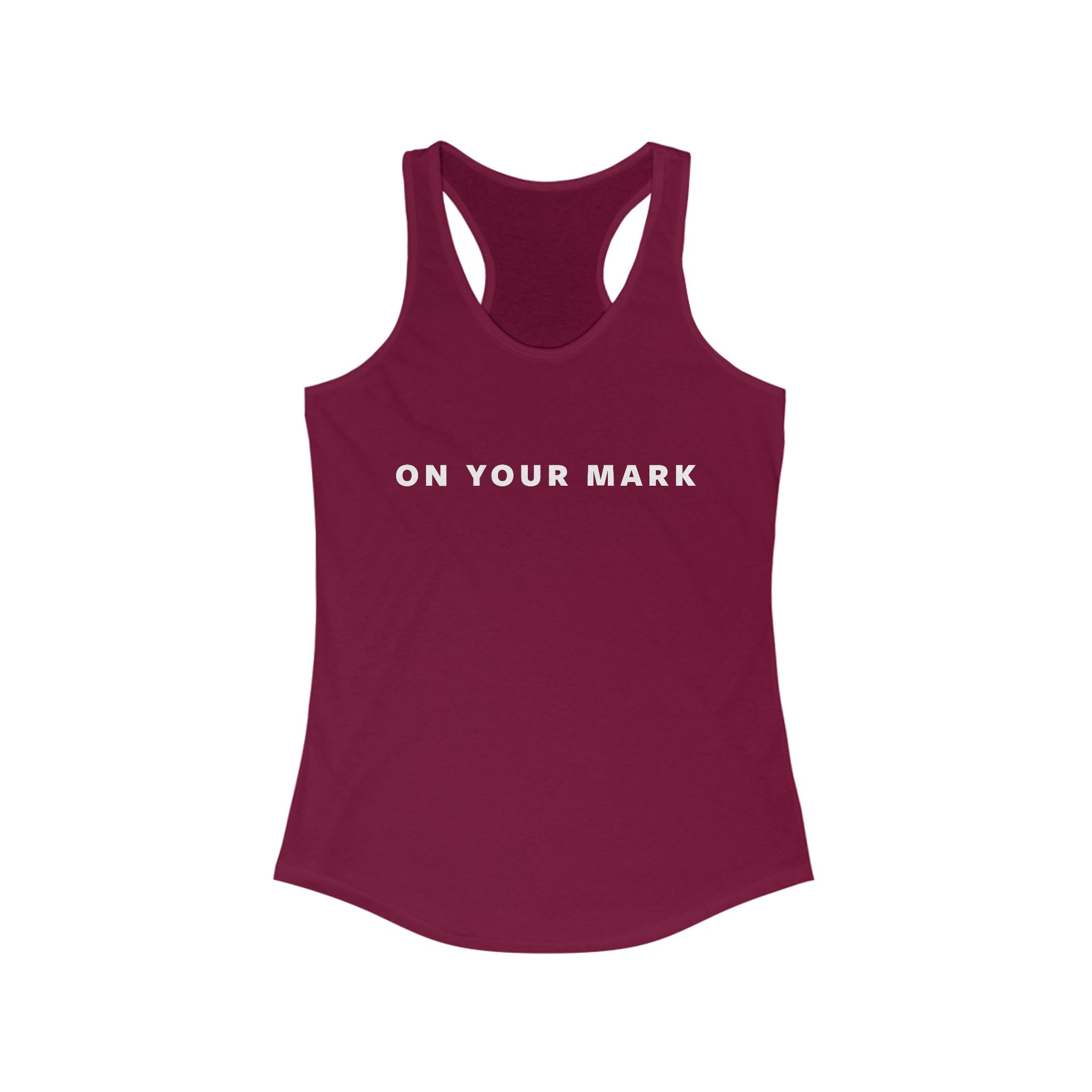 On Your Mark Racerback Tank