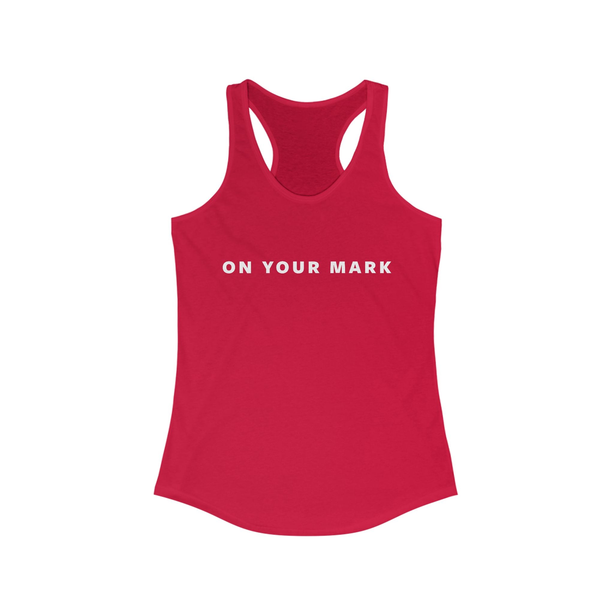 On Your Mark Racerback Tank
