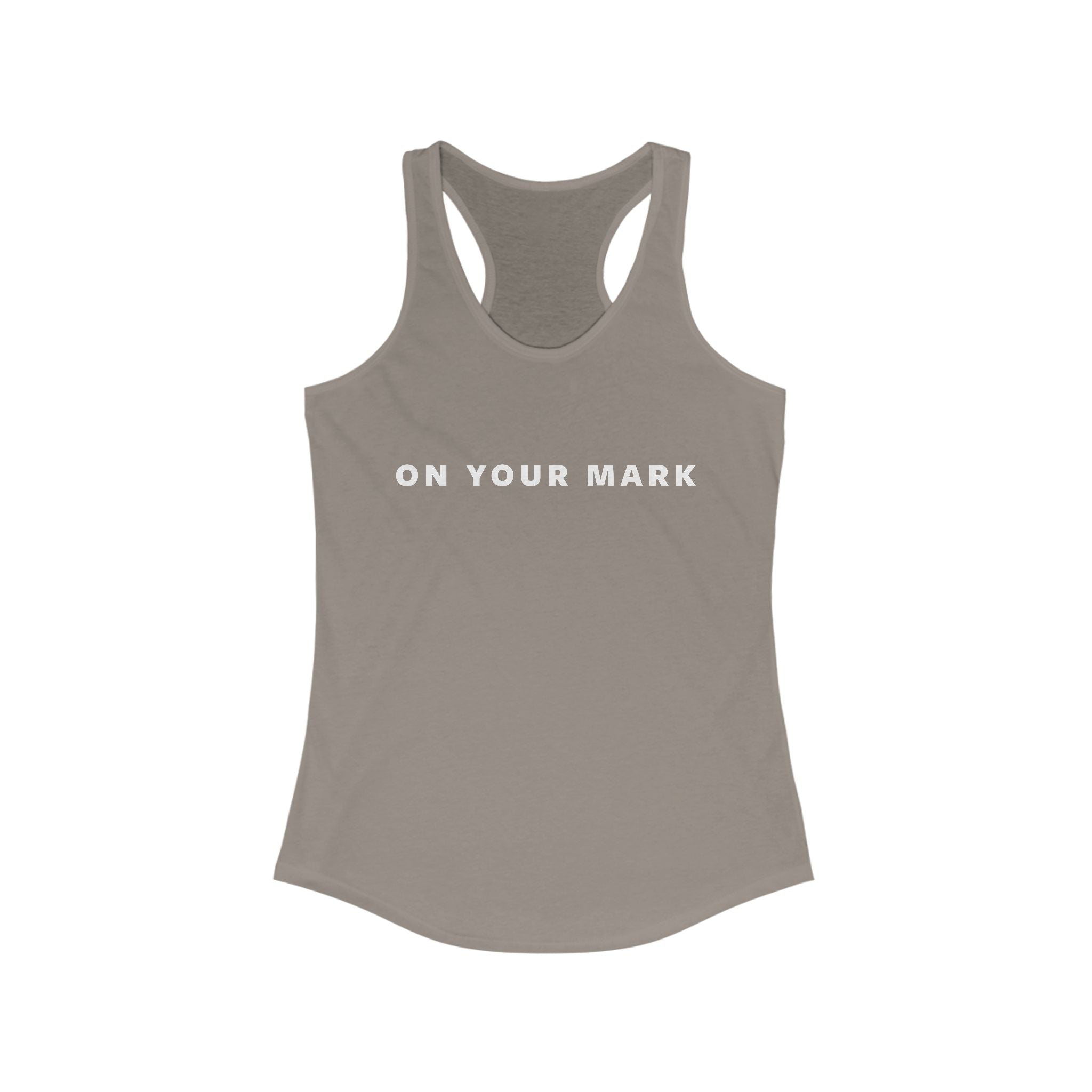 On Your Mark Racerback Tank
