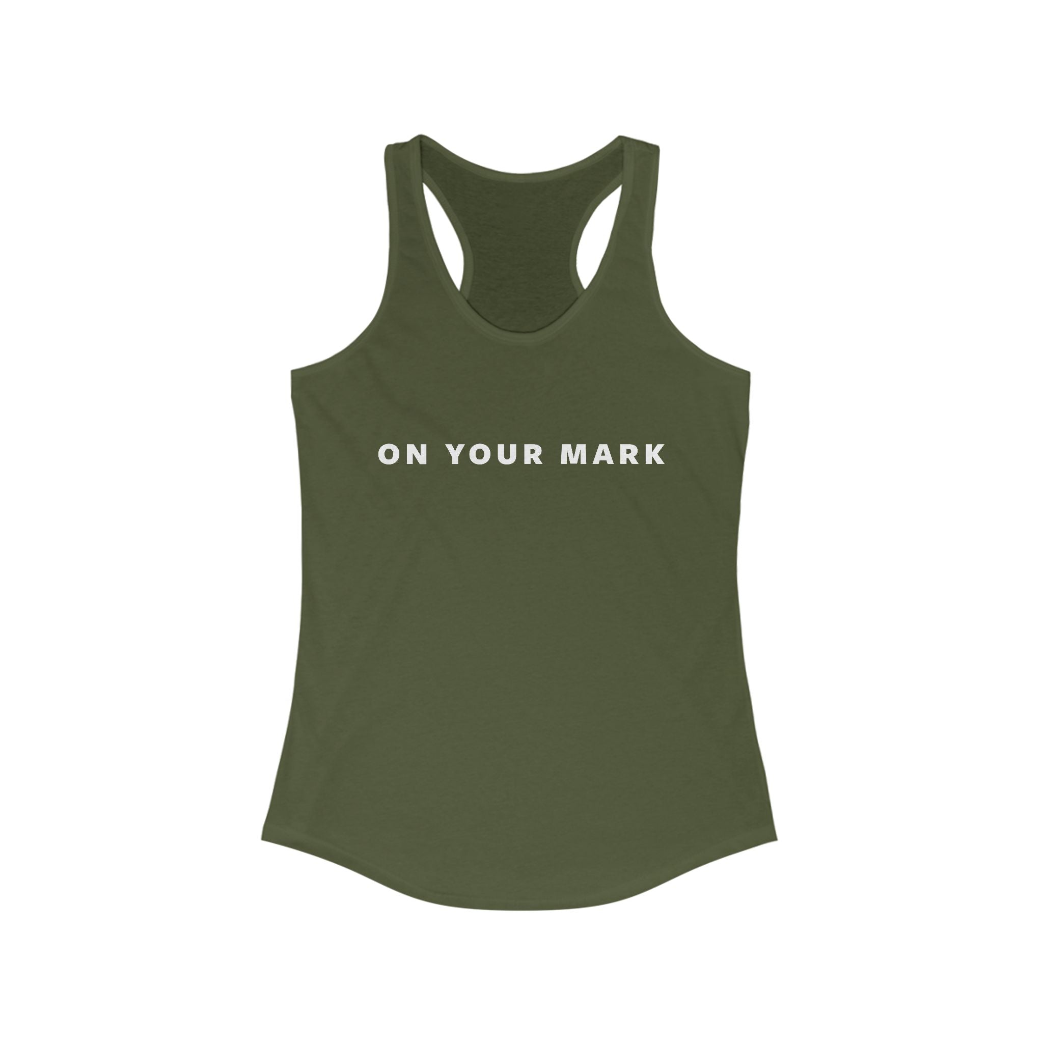 On Your Mark Racerback Tank