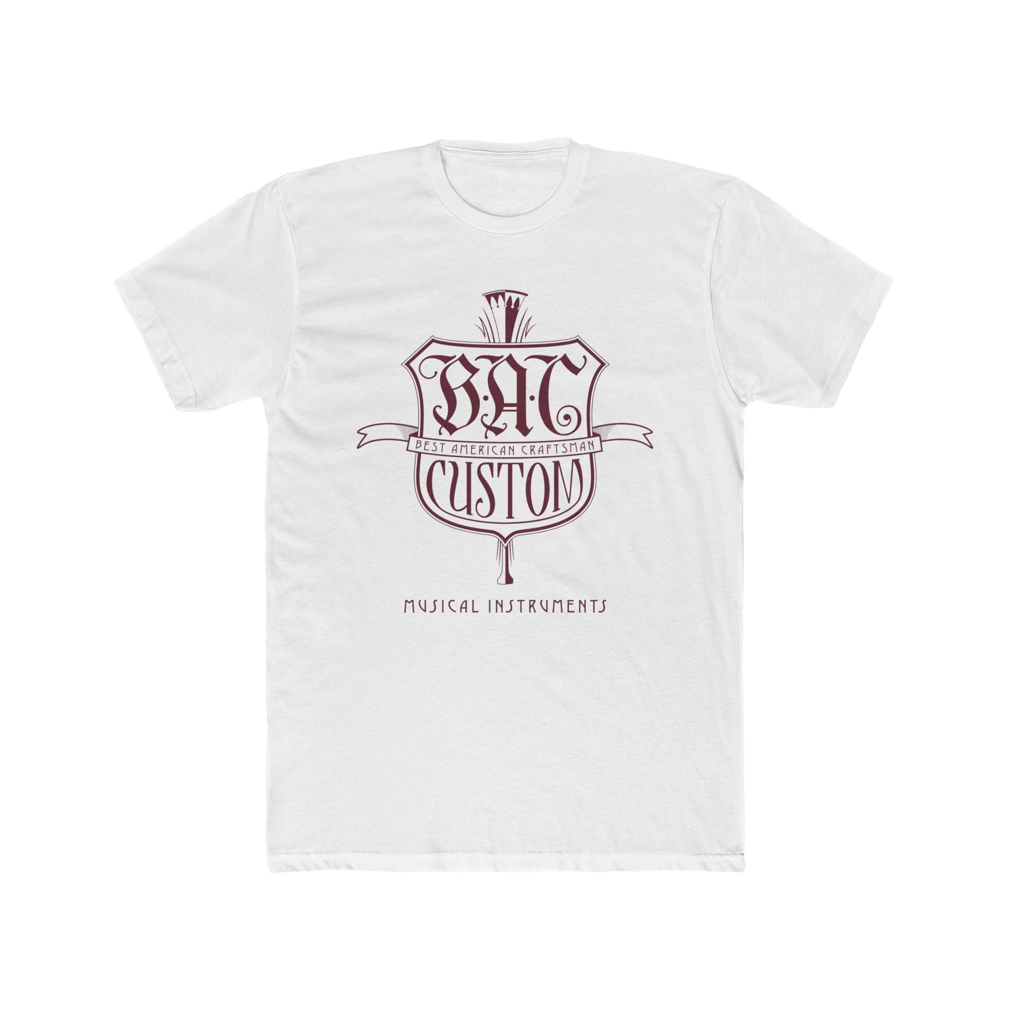 BAC Custom Guitarist Tee – 'BAC Custom Musical Instruments' Vintage Logo T-Shirt