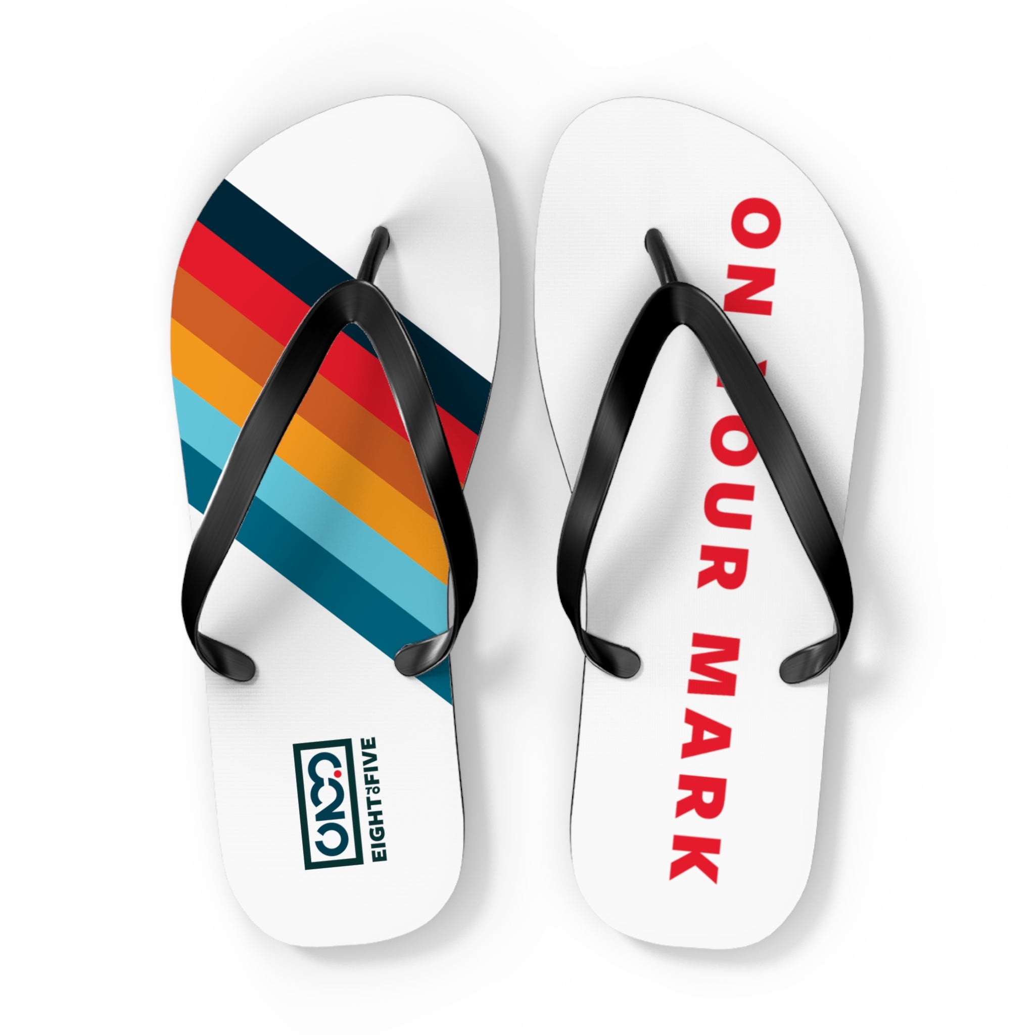 825 On Your Mark Flip Flops Unisex