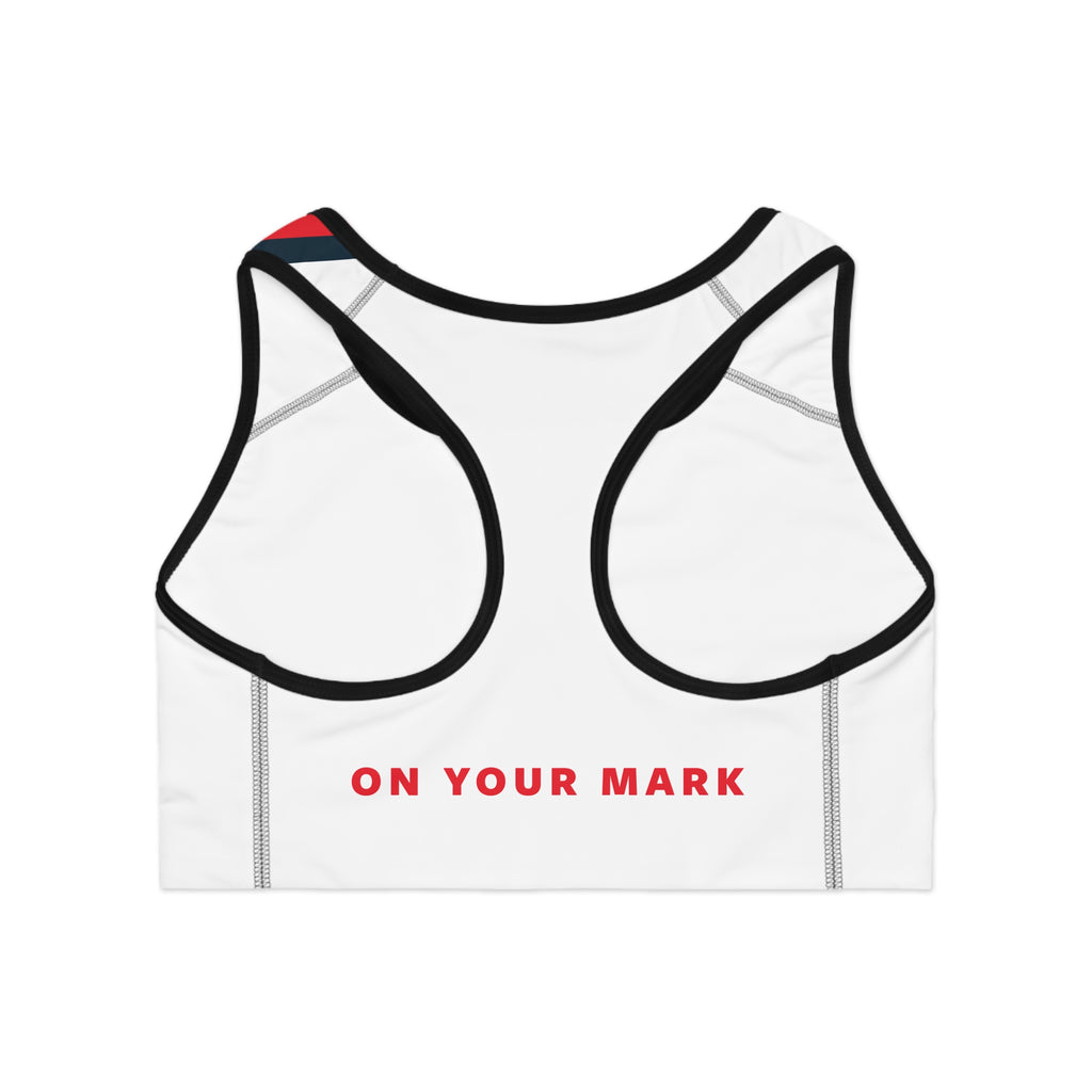 825 On Your Mark Color Stripe Sports Bra