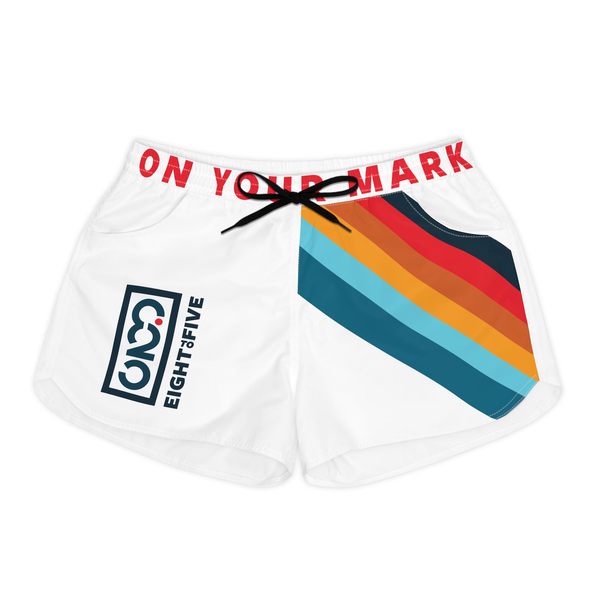 825 On Your Mark Color Stripe Casual Shorts