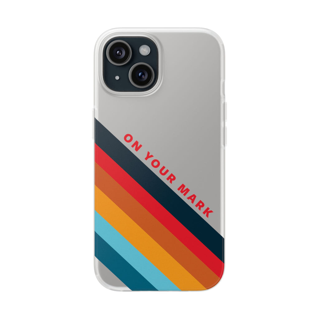 825 - On Your Mark Color Stripe Phone Case - iPhone and Samsung Galaxy