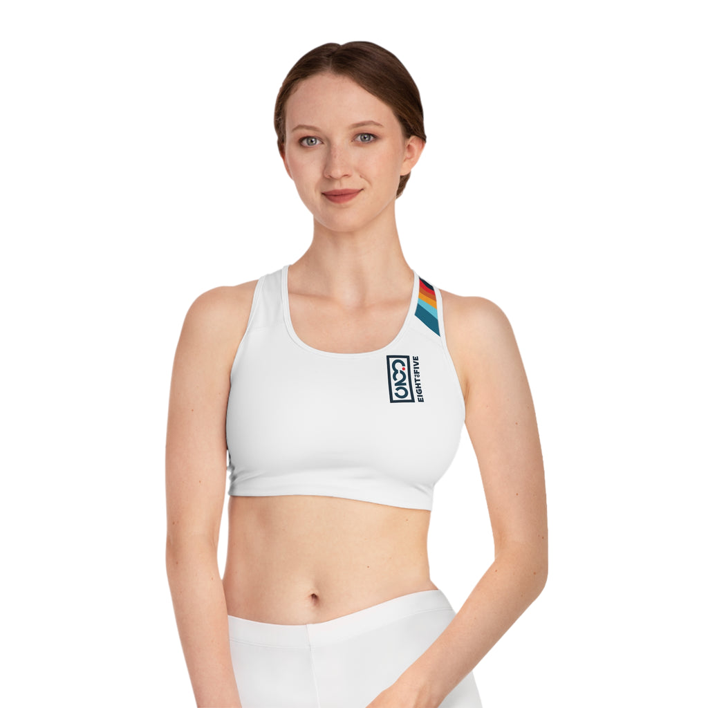 825 On Your Mark Color Stripe Sports Bra