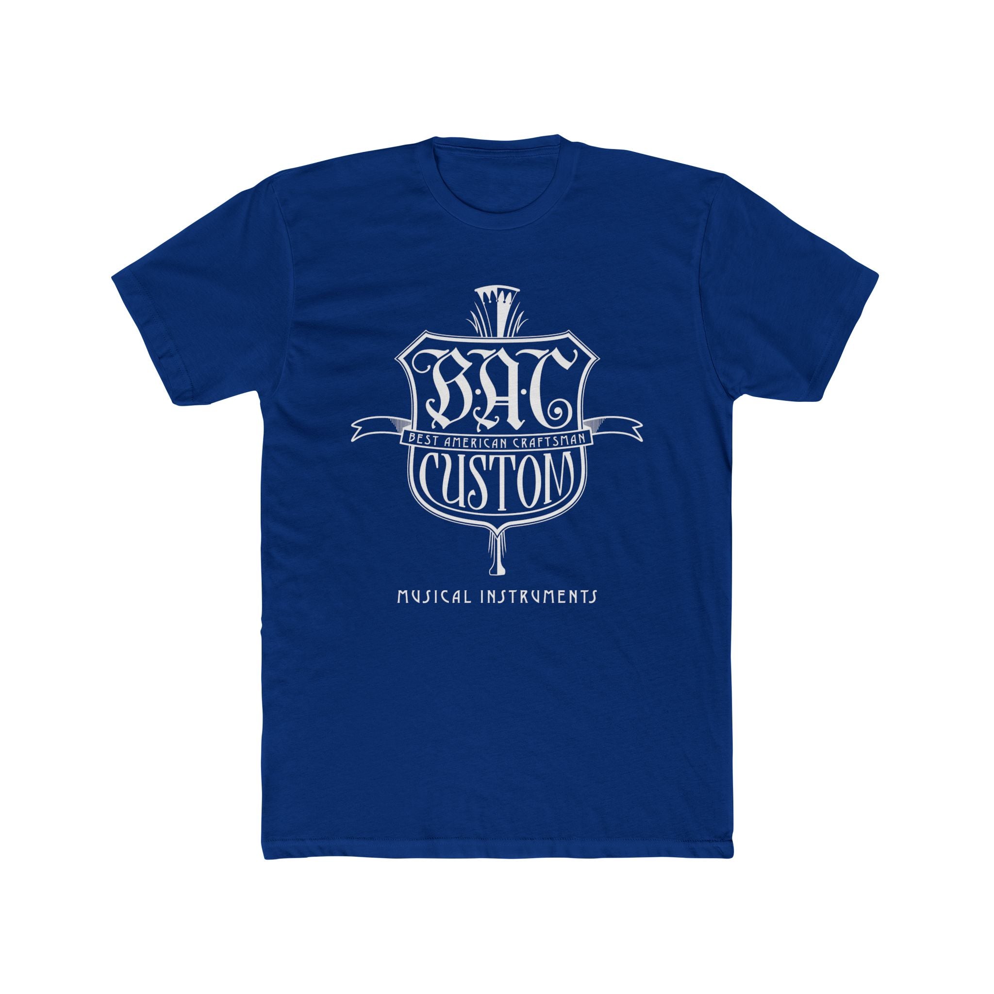 BAC Custom Guitarist Tee – 'BAC Custom Musical Instruments' Vintage Logo T-Shirt