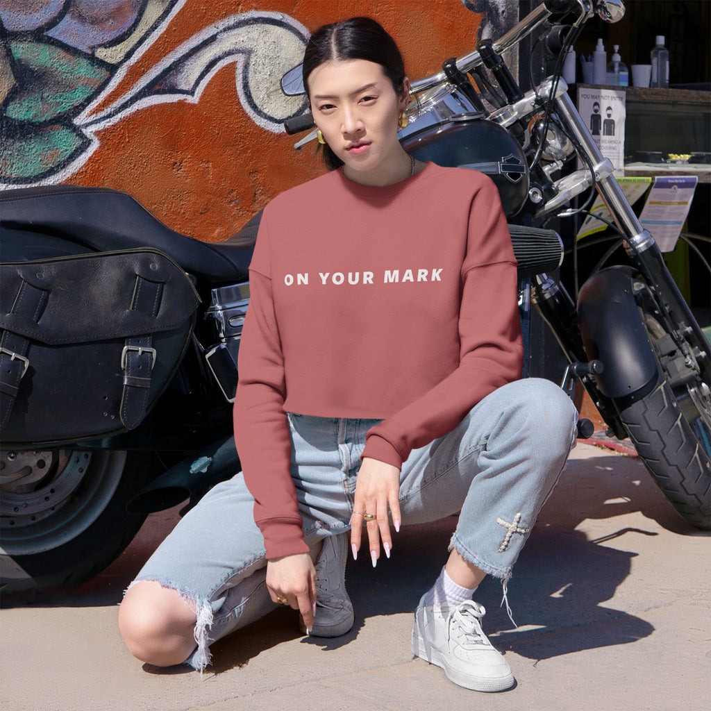 On Your Mark Cropped Sweatshirt