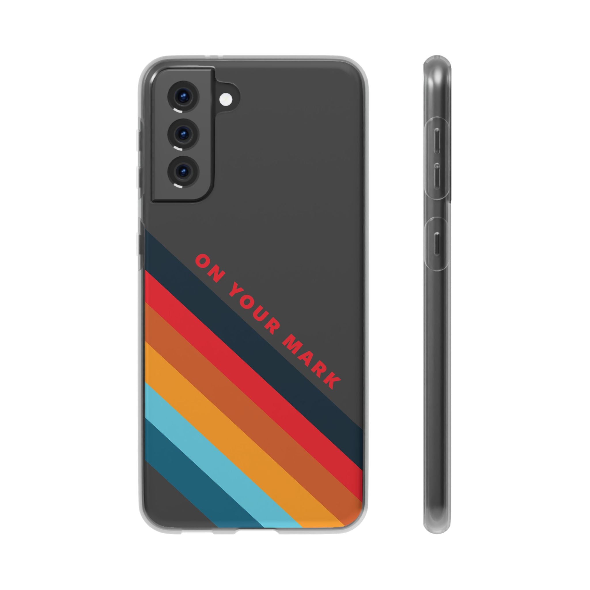 825 - On Your Mark Color Stripe Phone Case - iPhone and Samsung Galaxy