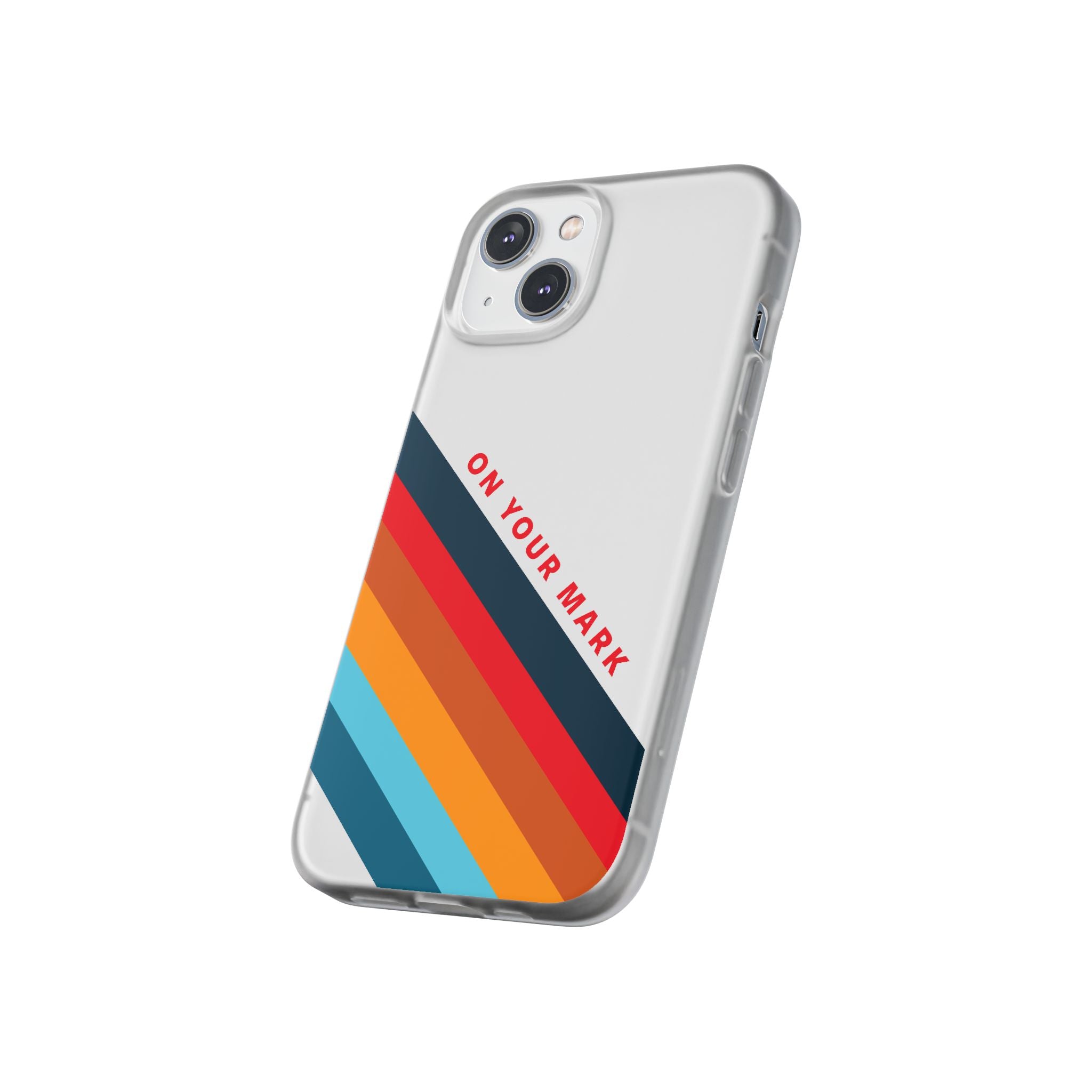825 - On Your Mark Color Stripe Phone Case - iPhone and Samsung Galaxy
